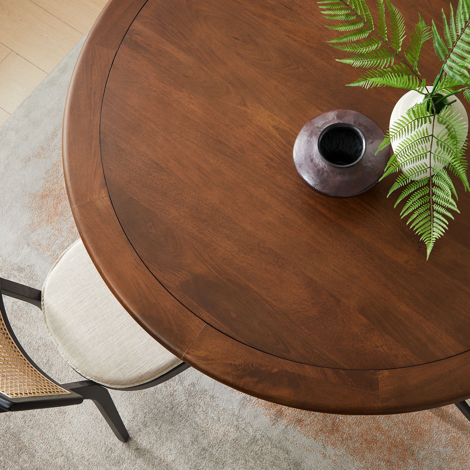 Lippa 60" Round Pedestal Solid Wood Dining Table by Modway - Image 11