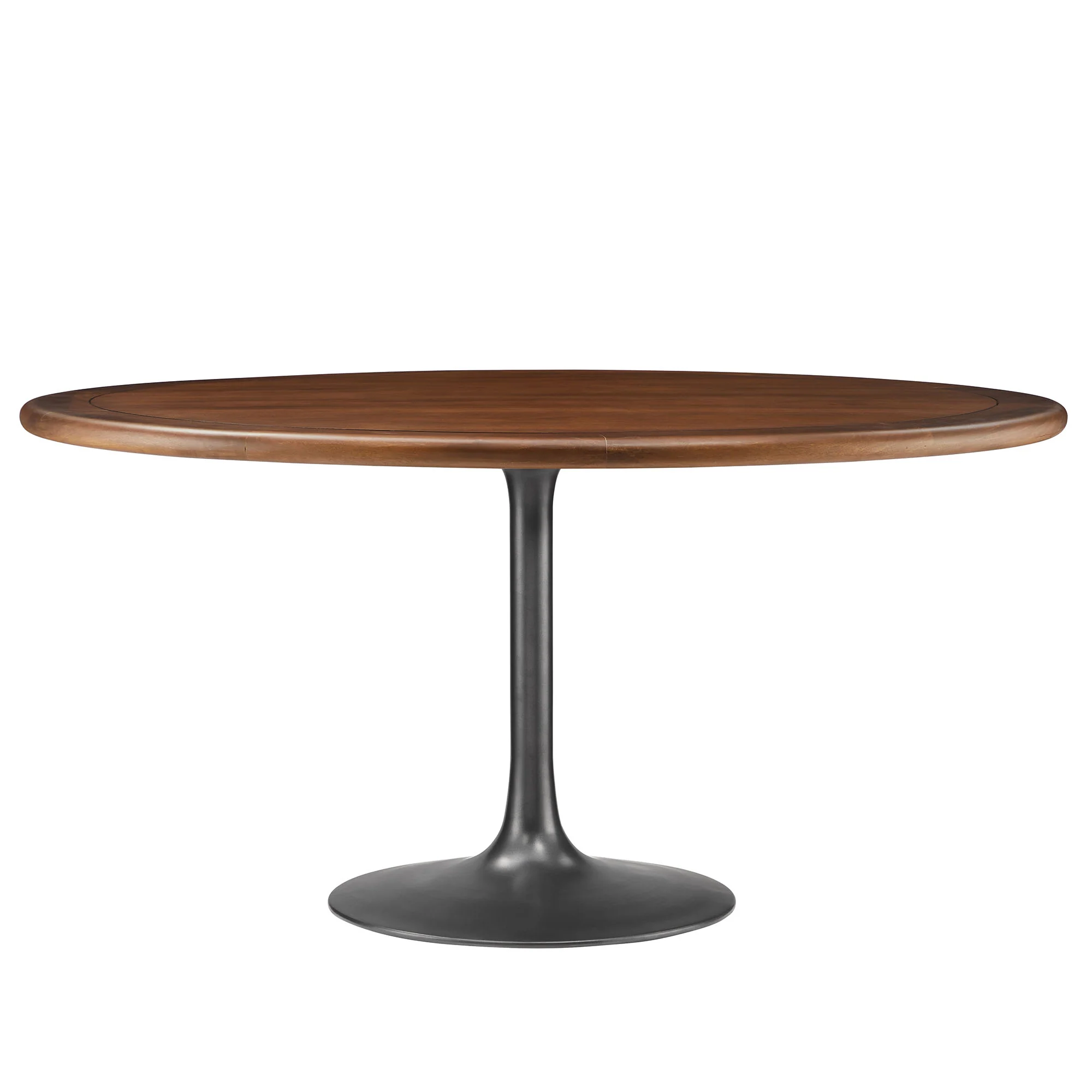 Lippa 60" Round Pedestal Solid Wood Dining Table by Modway - Image 2