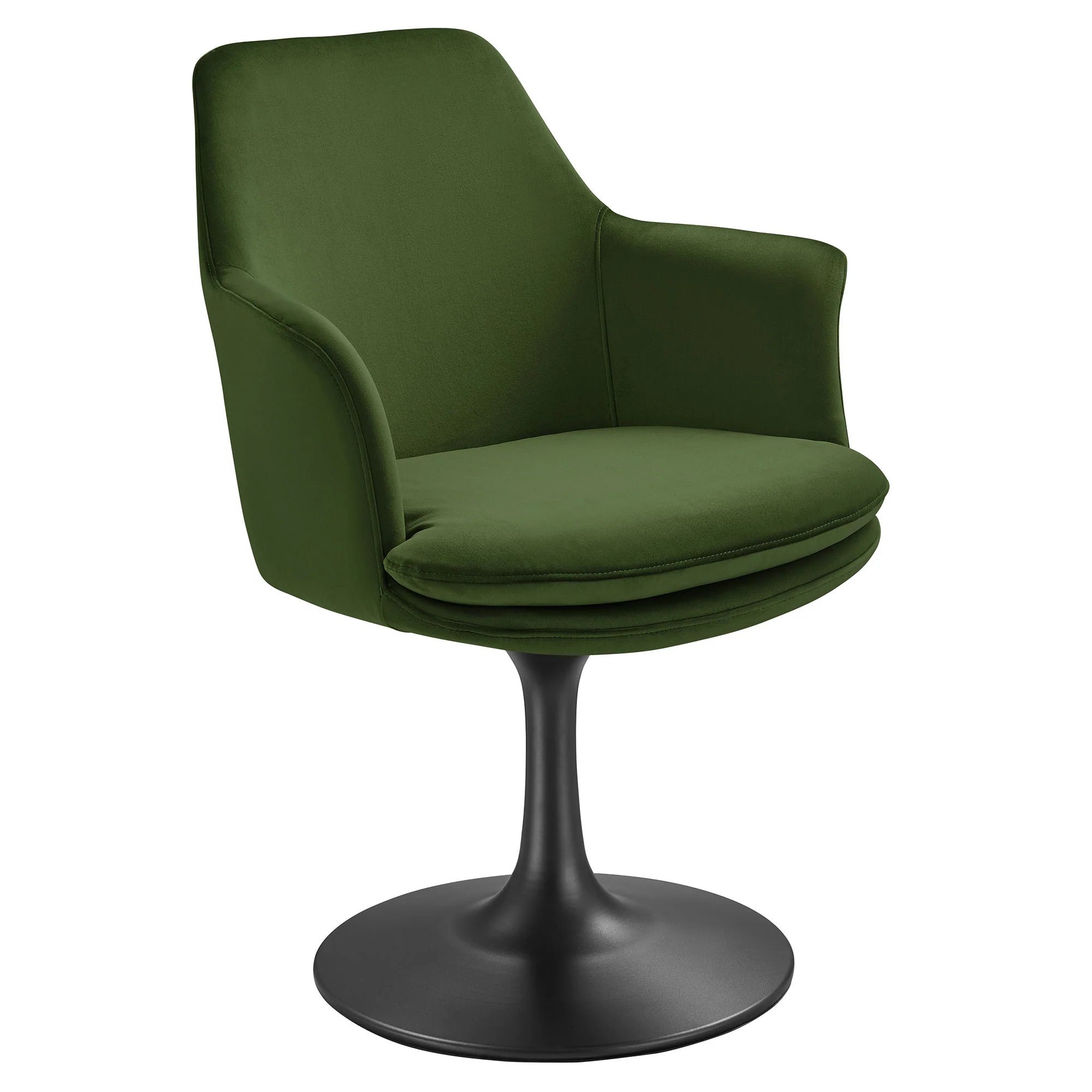 Lippa Swivel Dining Performance Velvet Armchair by Modway - Image 2