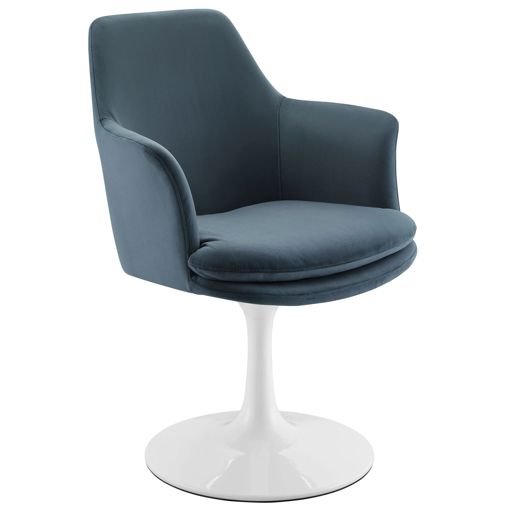 Lippa Swivel Dining Performance Velvet Armchair by Modway - Image 21