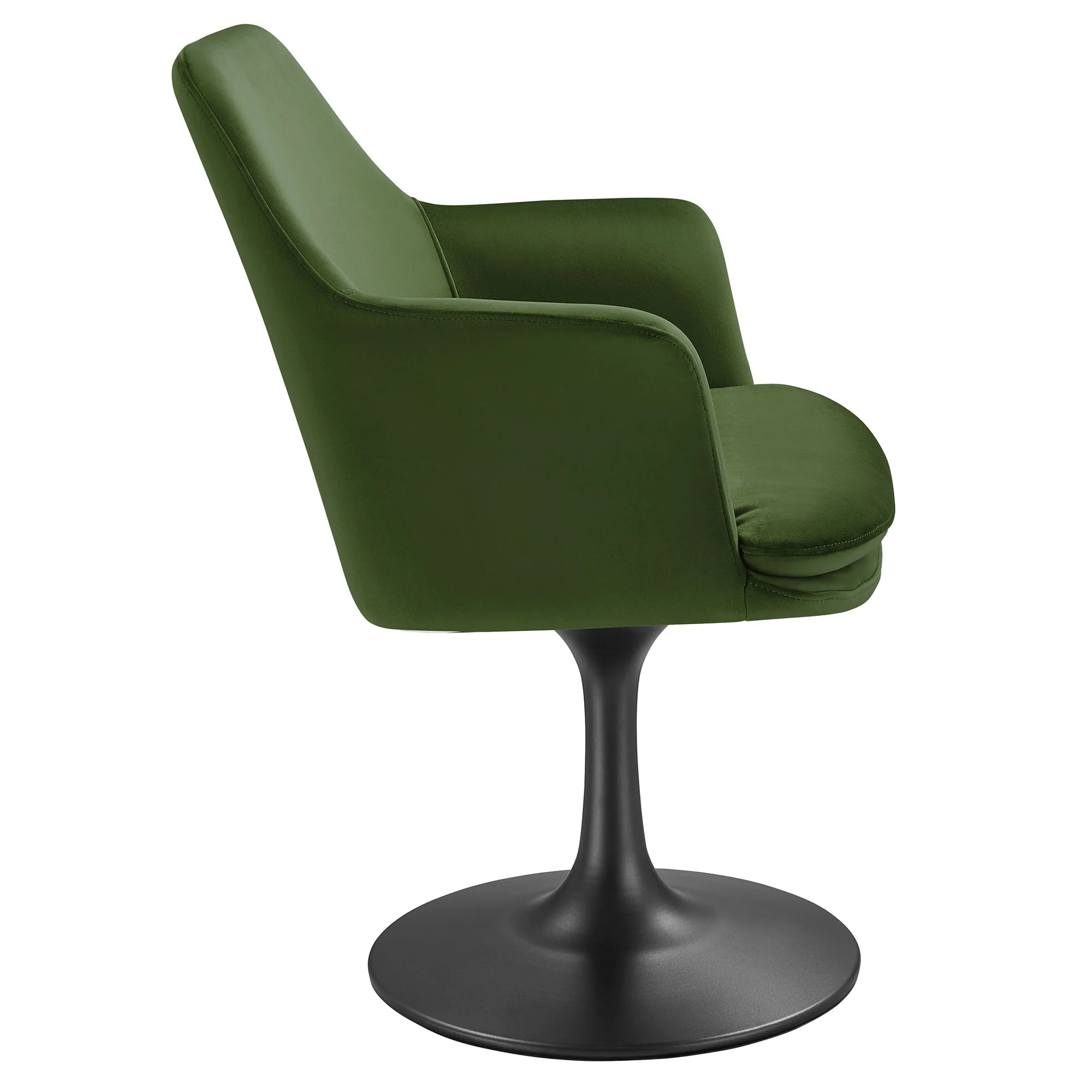 Lippa Swivel Dining Performance Velvet Armchair by Modway - Image 3
