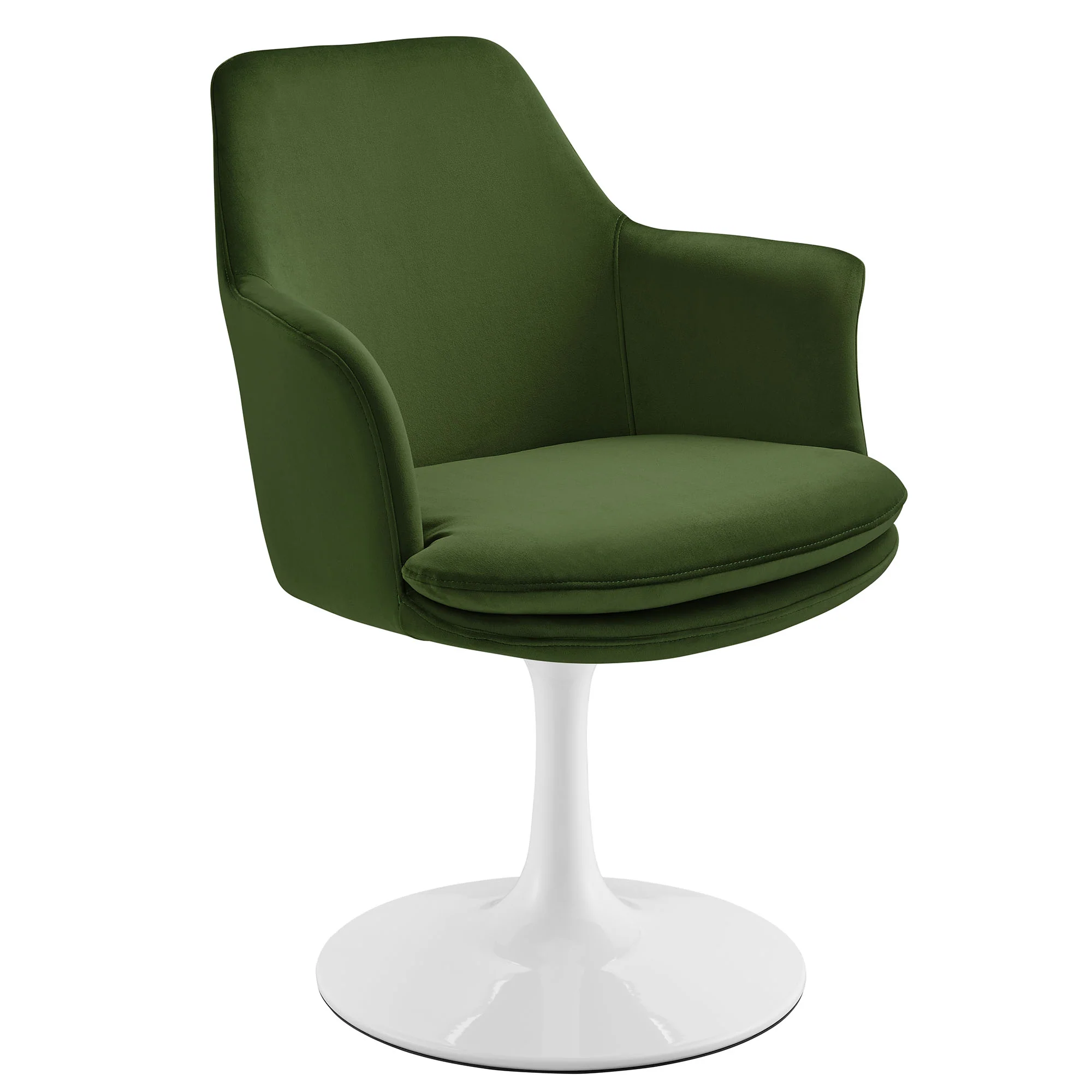 Lippa Swivel Dining Performance Velvet Armchair by Modway - Image 31