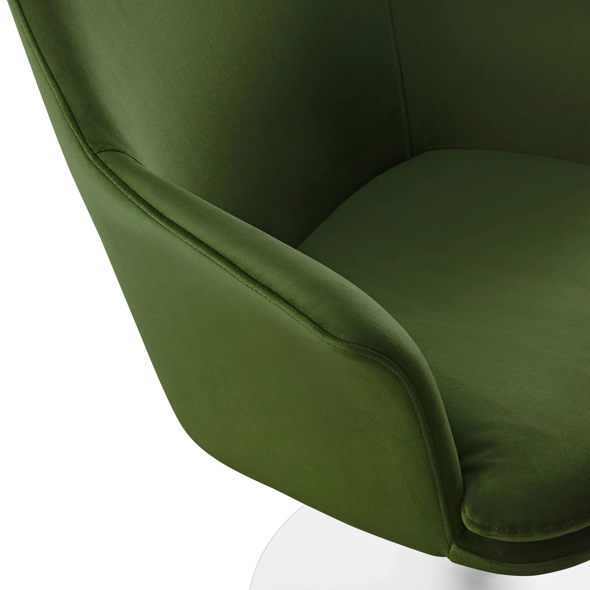 Lippa Swivel Dining Performance Velvet Armchair by Modway - Image 35