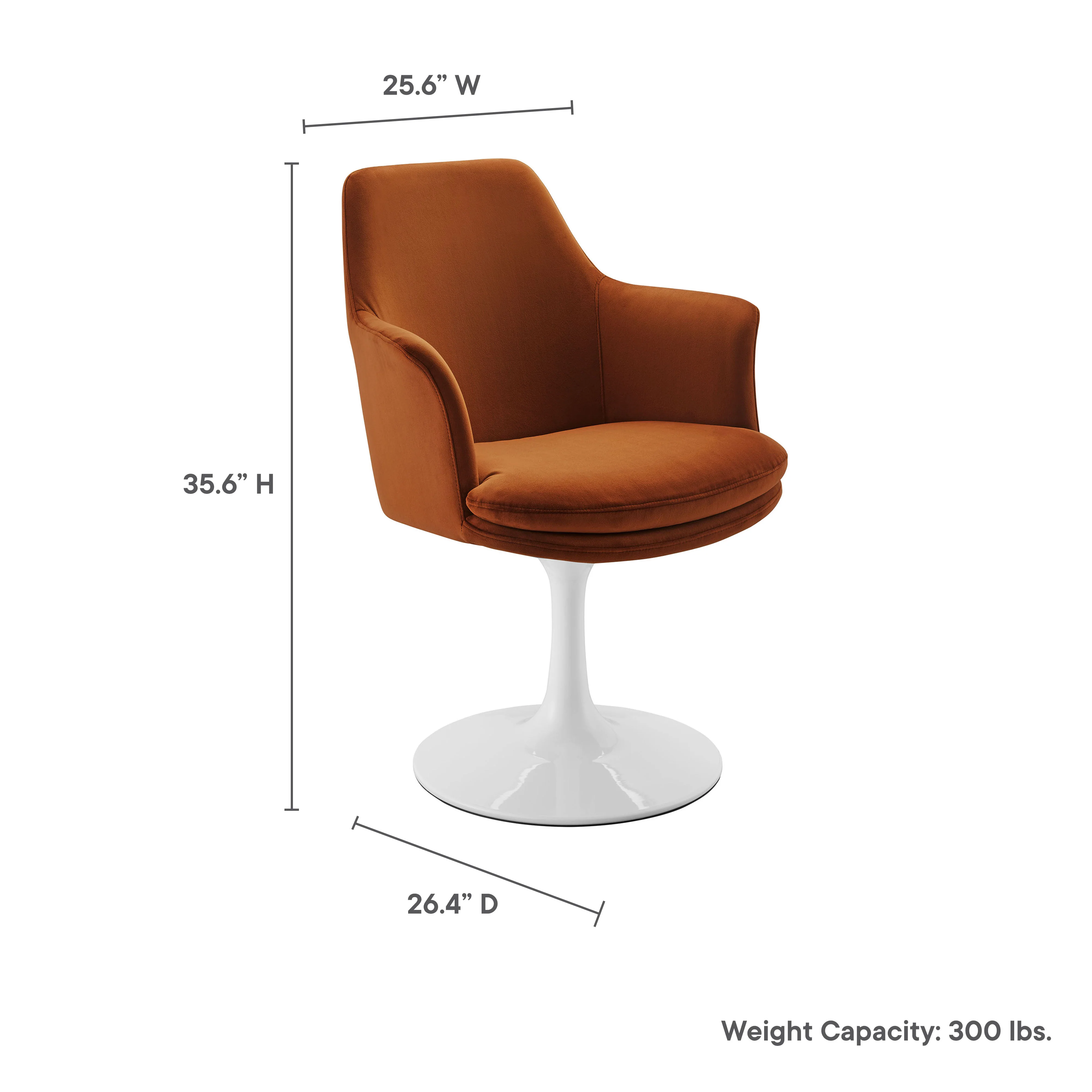 Lippa Swivel Dining Performance Velvet Armchair by Modway - Image 50