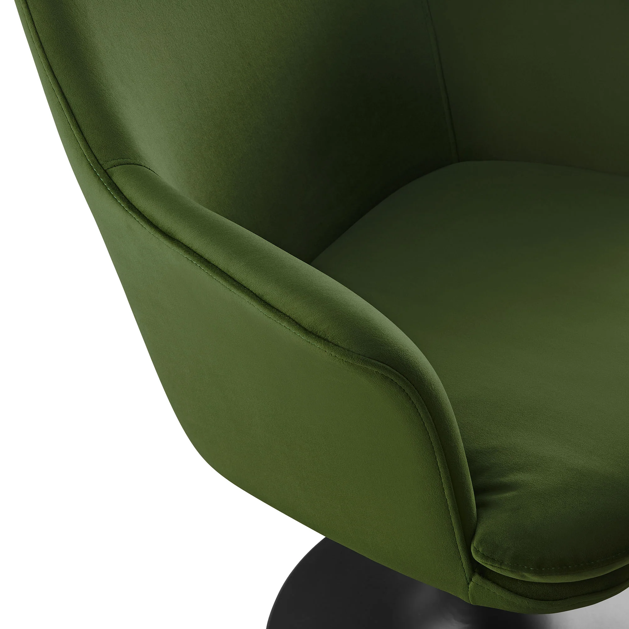 Lippa Swivel Dining Performance Velvet Armchair by Modway - Image 6