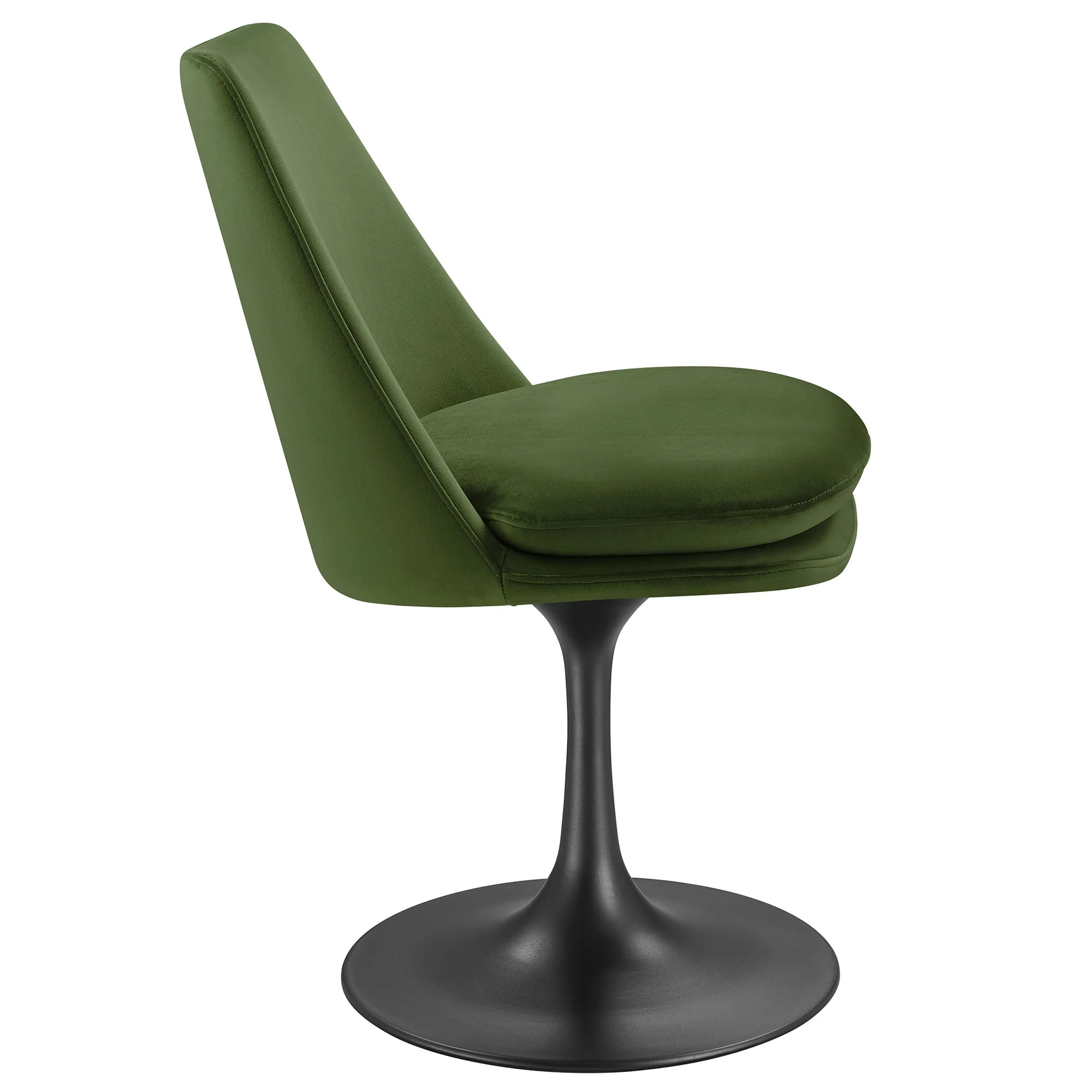 Lippa Swivel Dining Performance Velvet Side Chair by Modway - Image 3