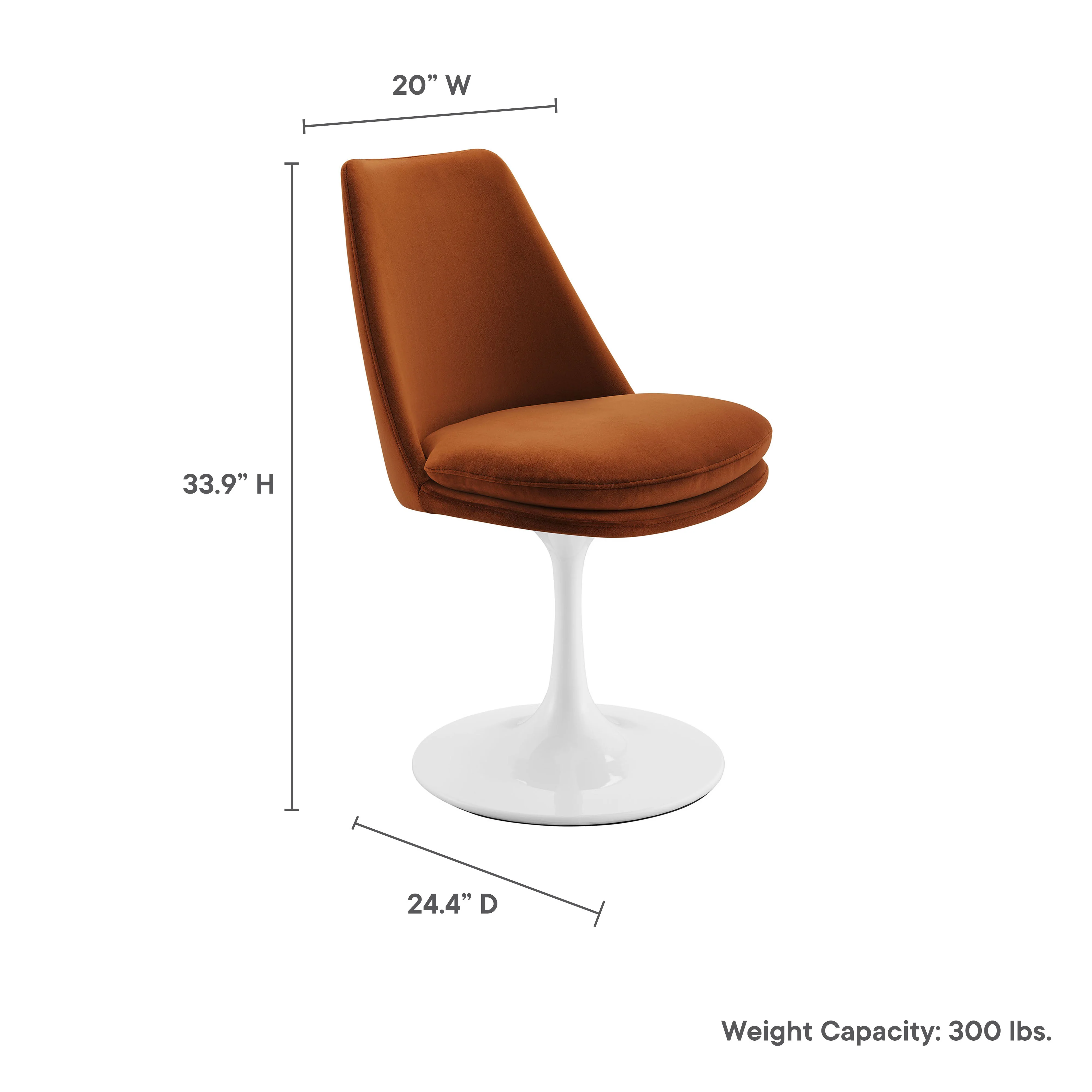 Lippa Swivel Dining Performance Velvet Side Chair by Modway - Image 50