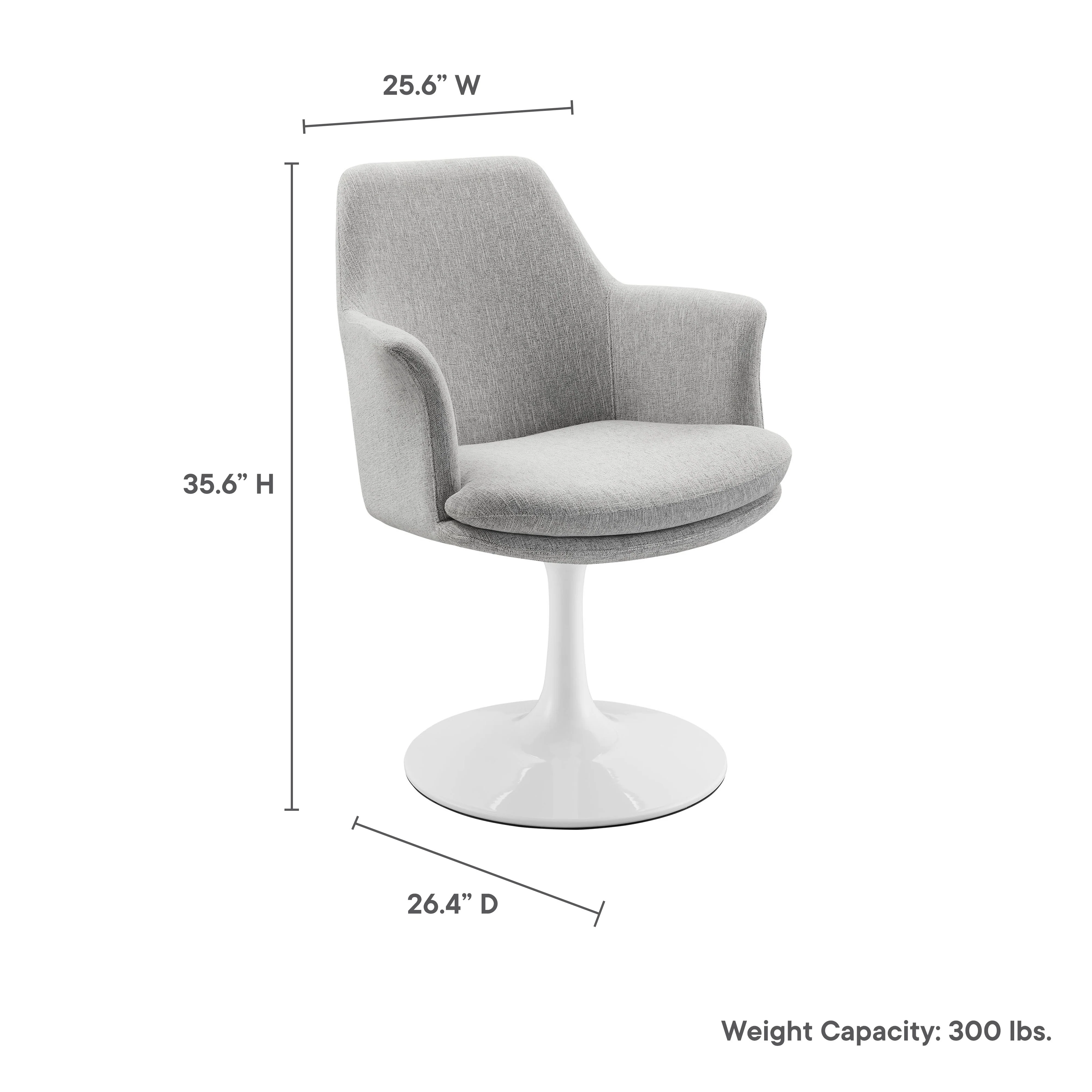 Lippa Swivel Dining Upholstered Armchair by Modway - Image 20