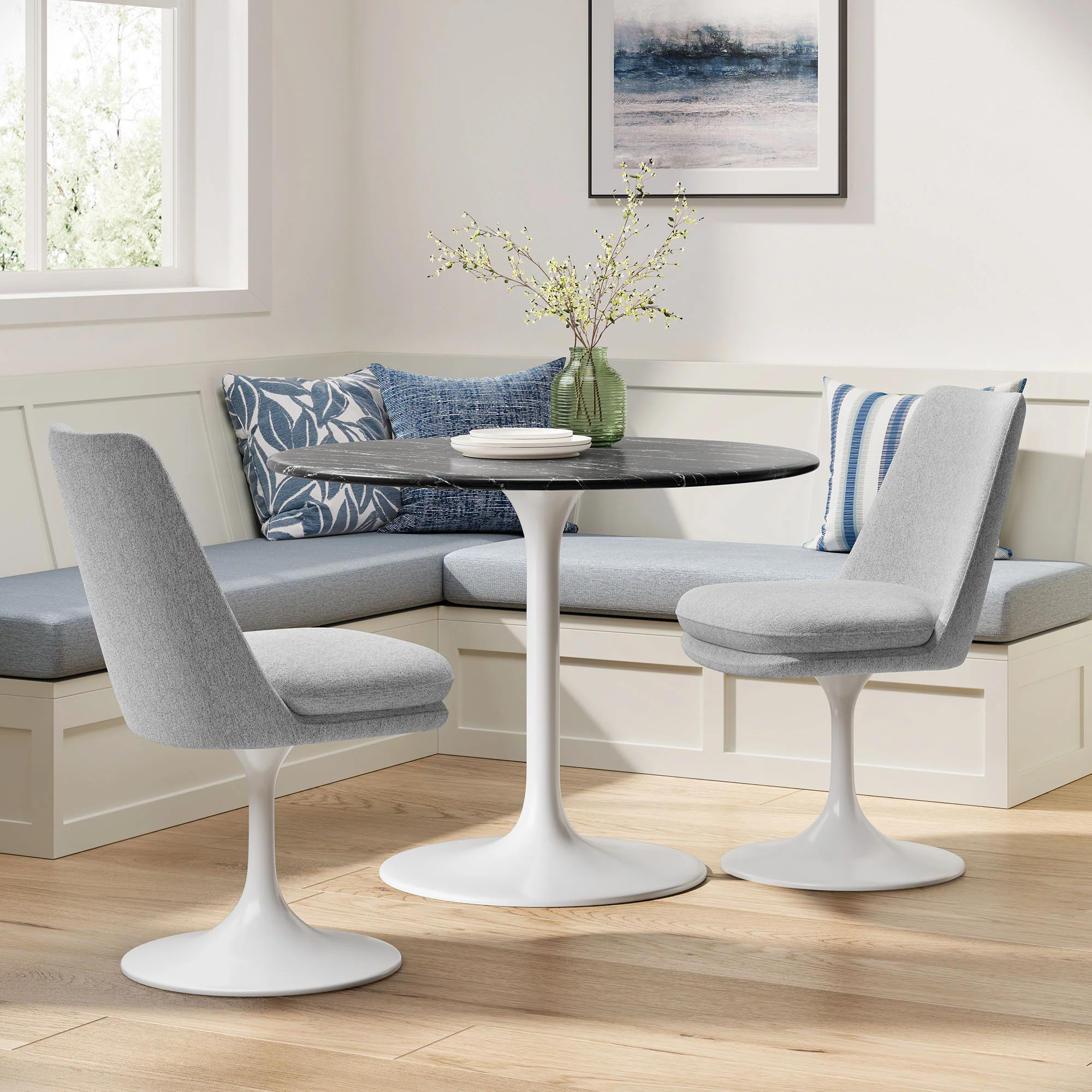 Lippa Swivel Dining Upholstered Side Chair by Modway - Image 18