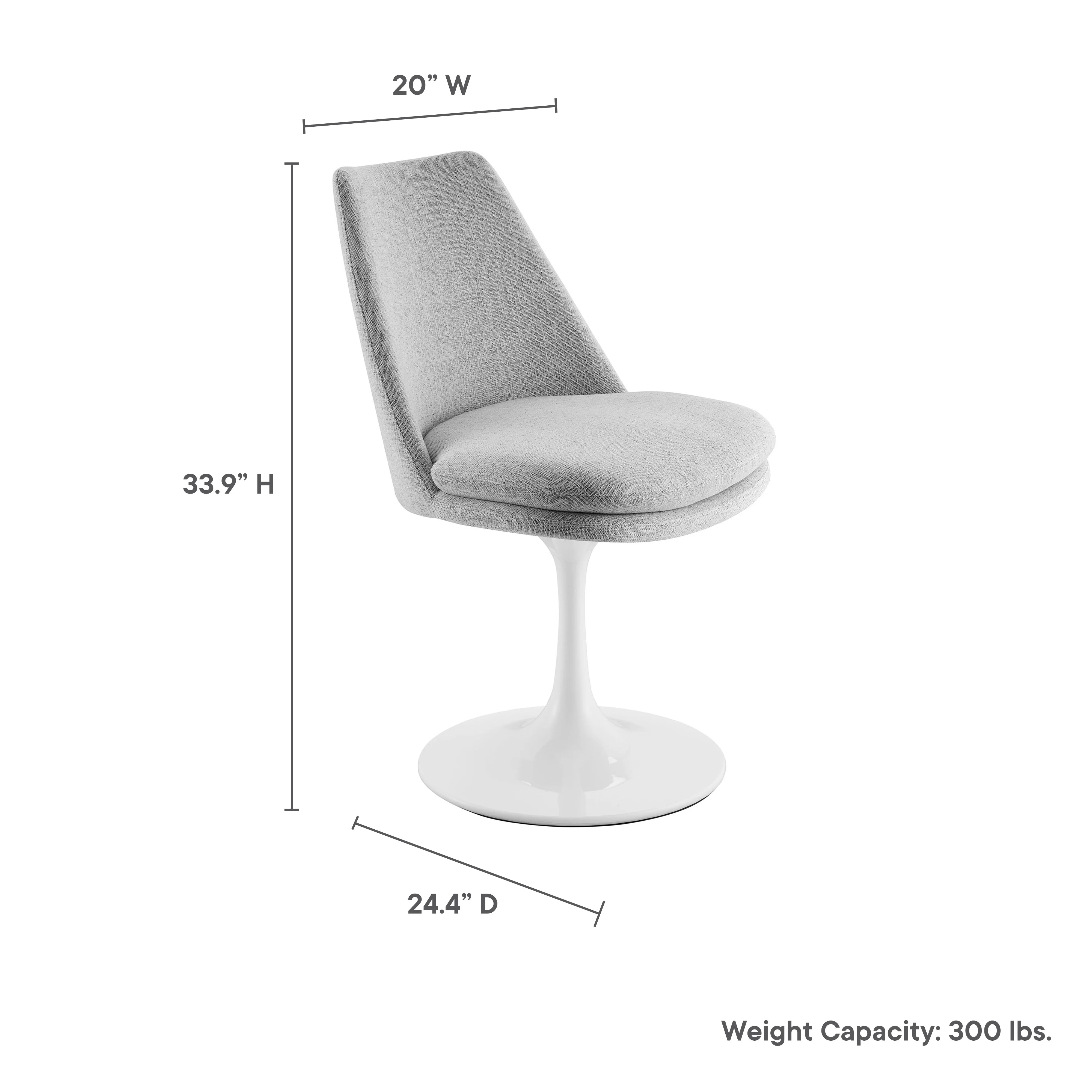 Lippa Swivel Dining Upholstered Side Chair by Modway - Image 20