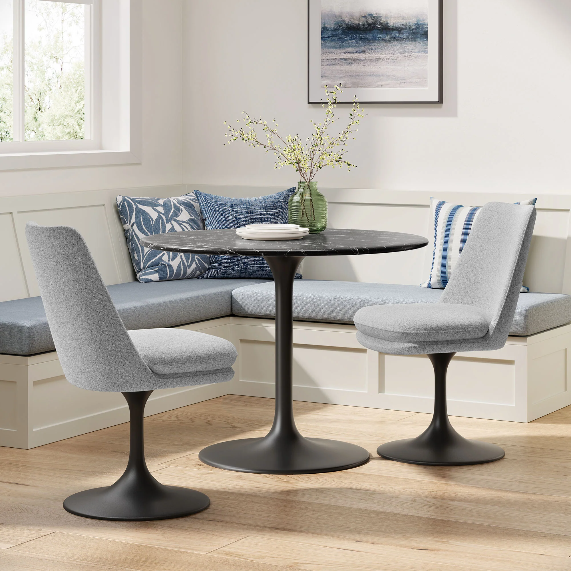 Lippa Swivel Dining Upholstered Side Chair by Modway - Image 8