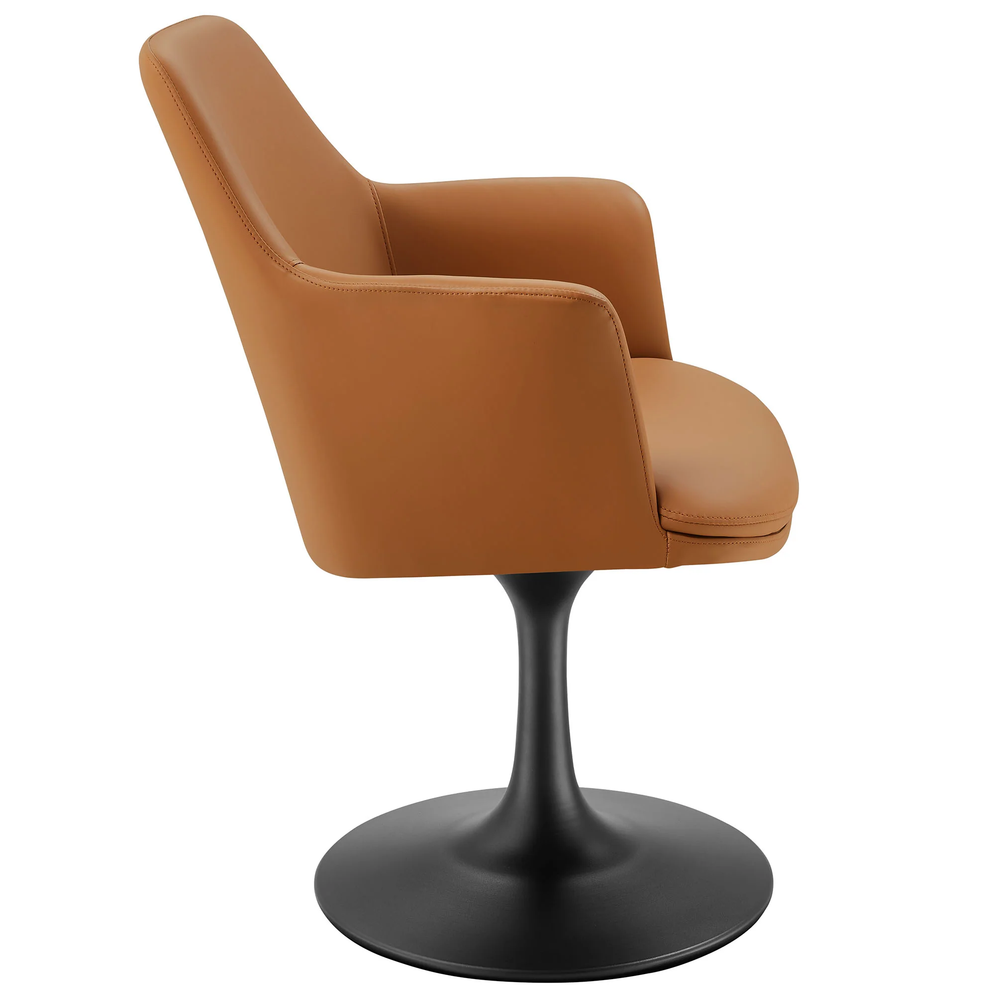 Lippa Swivel Dining Vegan Leather Armchair by Modway - Image 12