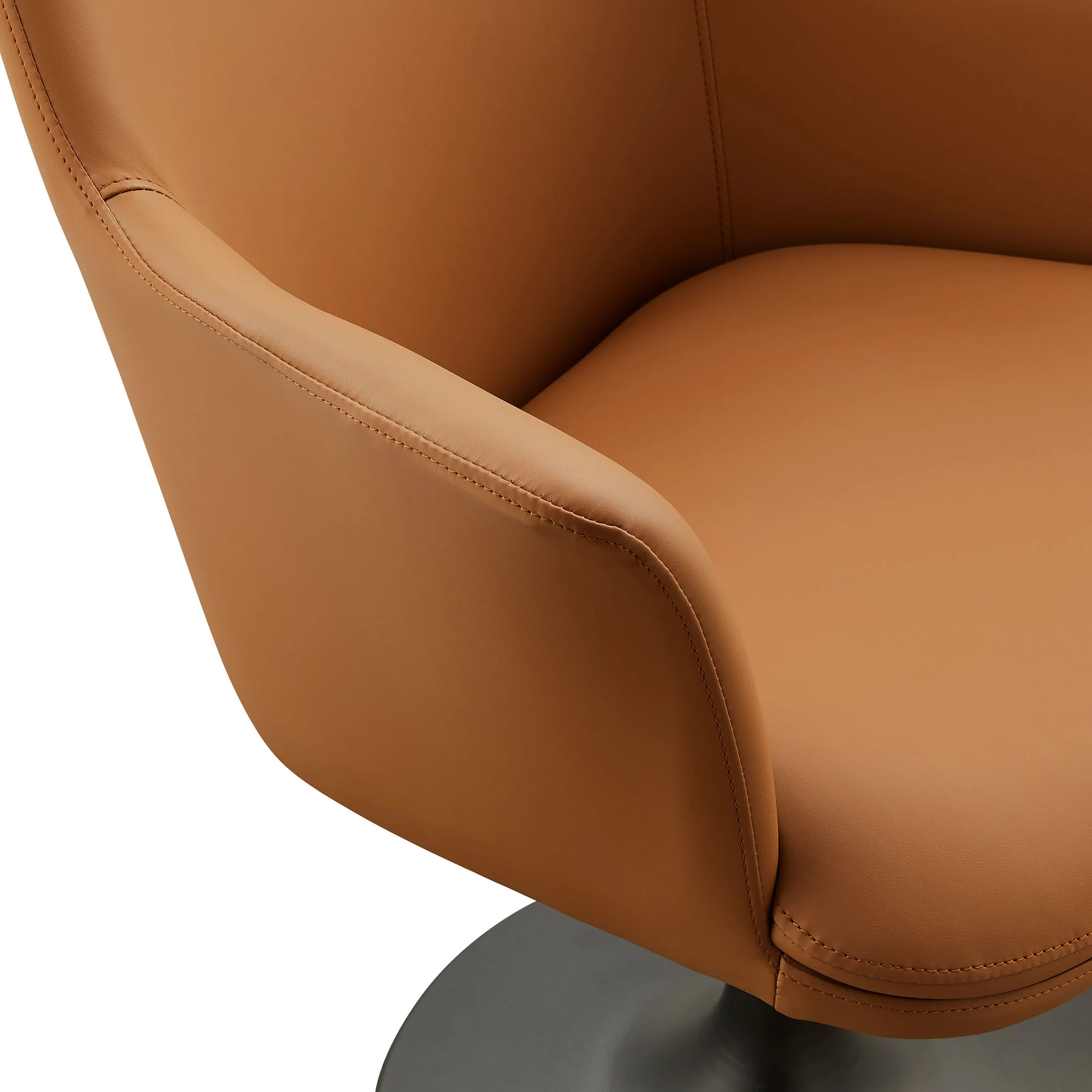 Lippa Swivel Dining Vegan Leather Armchair by Modway - Image 15