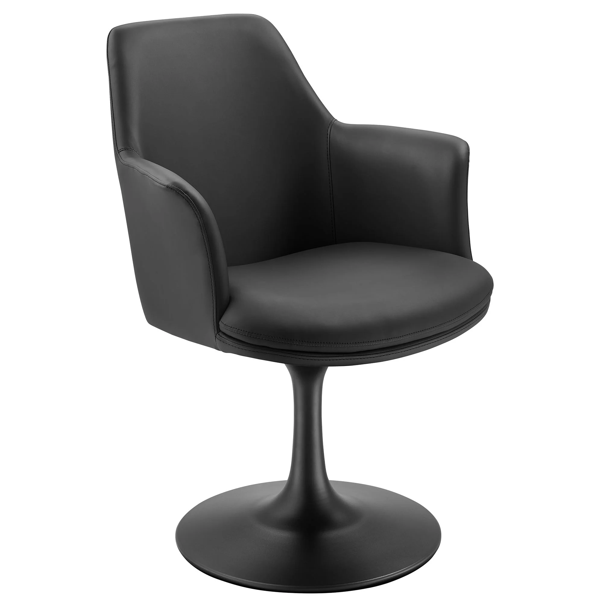 Lippa Swivel Dining Vegan Leather Armchair by Modway - Image 2