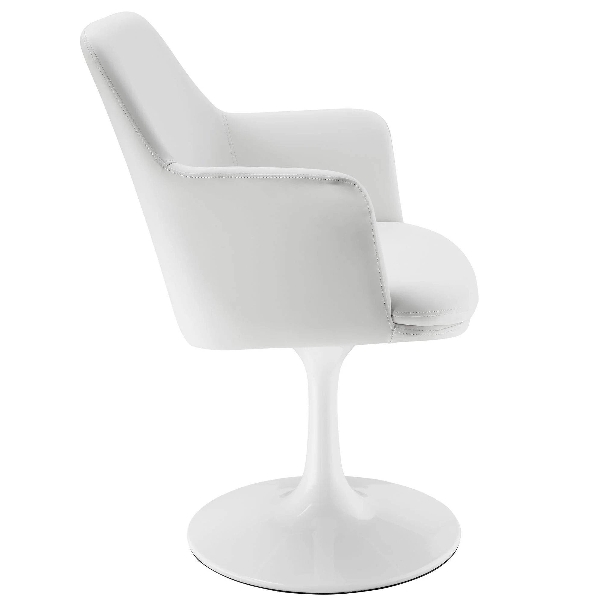 Lippa Swivel Dining Vegan Leather Armchair by Modway - Image 22