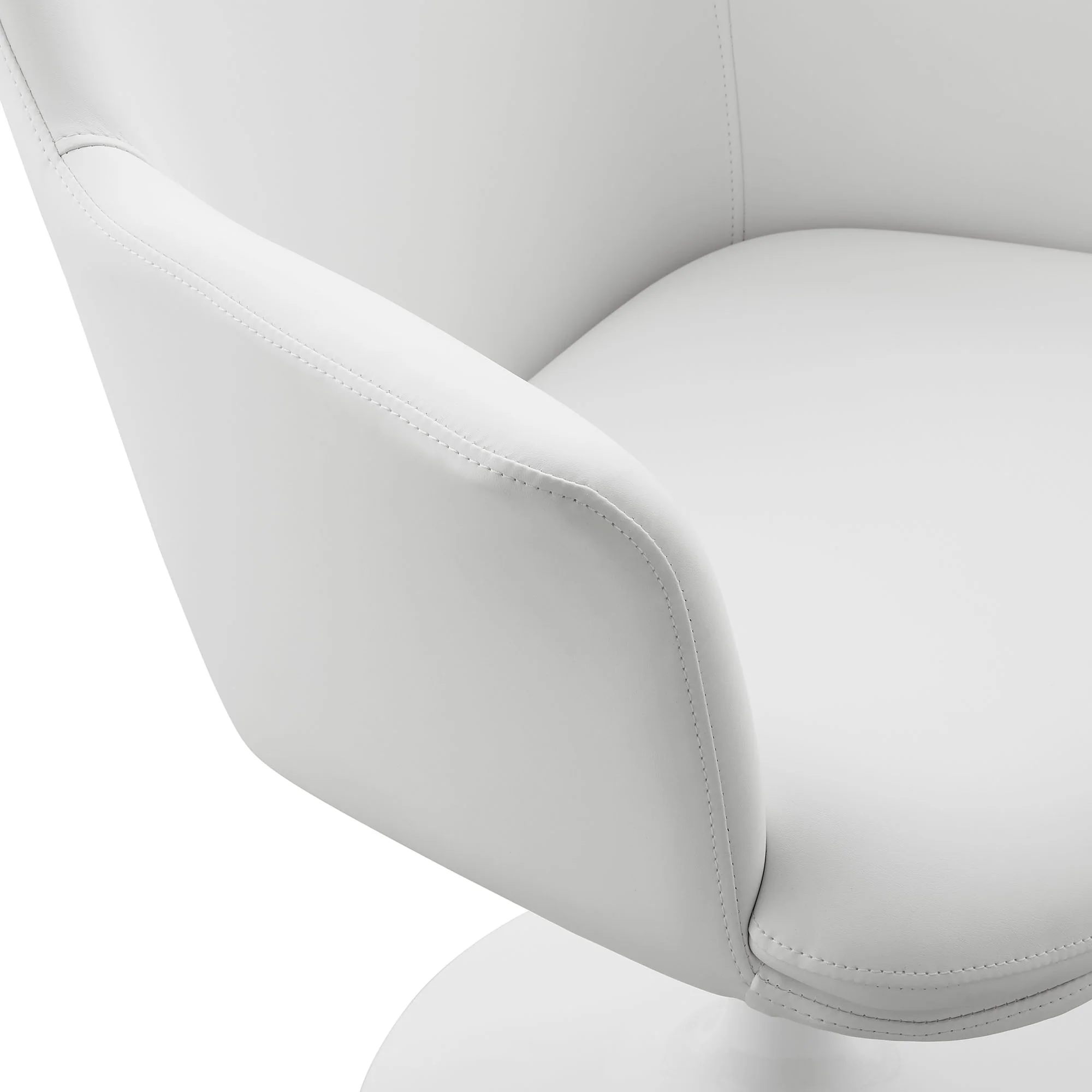 Lippa Swivel Dining Vegan Leather Armchair by Modway - Image 25