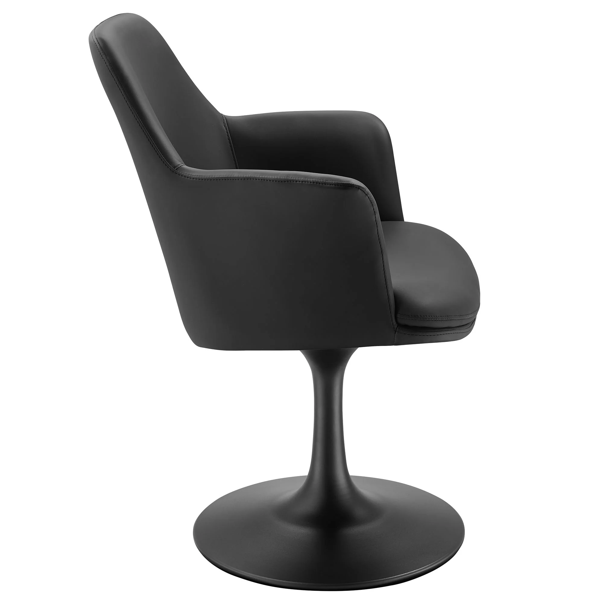 Lippa Swivel Dining Vegan Leather Armchair by Modway - Image 3