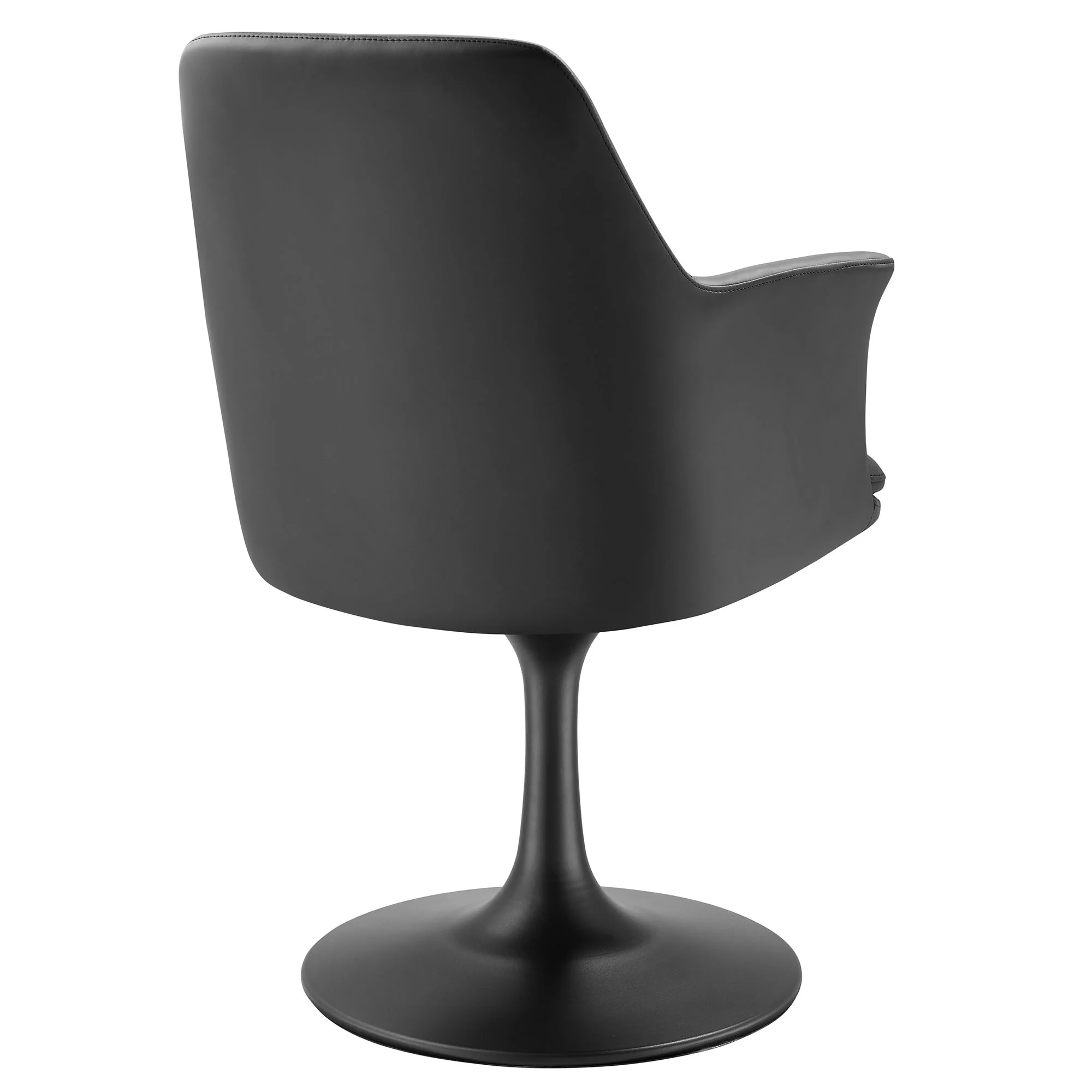 Lippa Swivel Dining Vegan Leather Armchair by Modway - Image 4