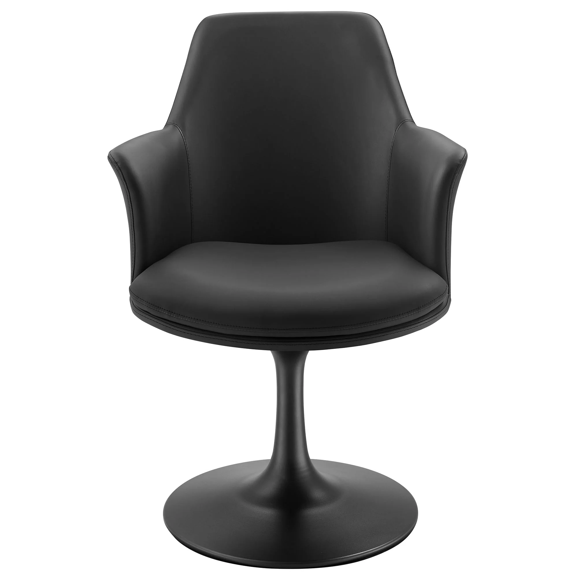 Lippa Swivel Dining Vegan Leather Armchair by Modway - Image 5