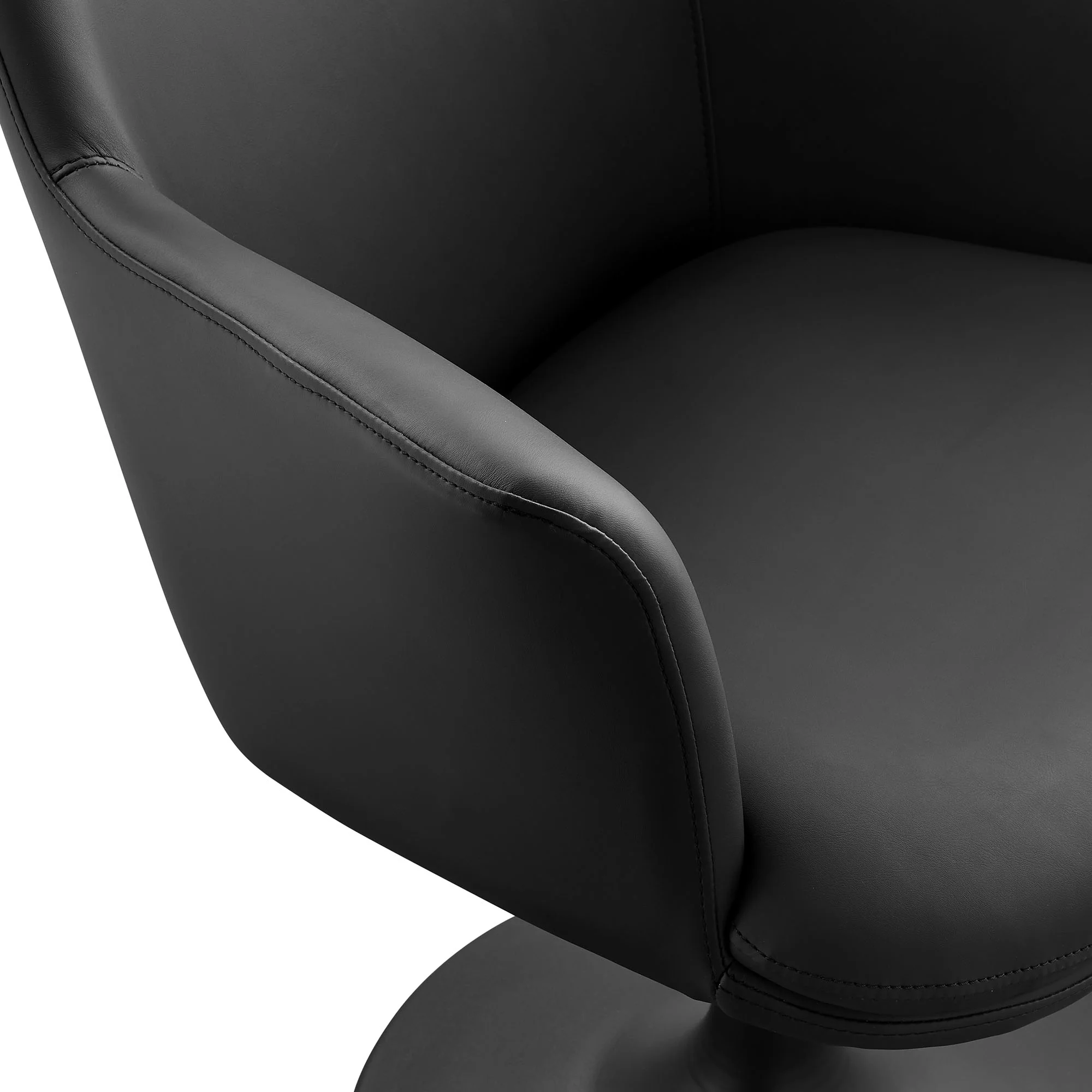 Lippa Swivel Dining Vegan Leather Armchair by Modway - Image 6