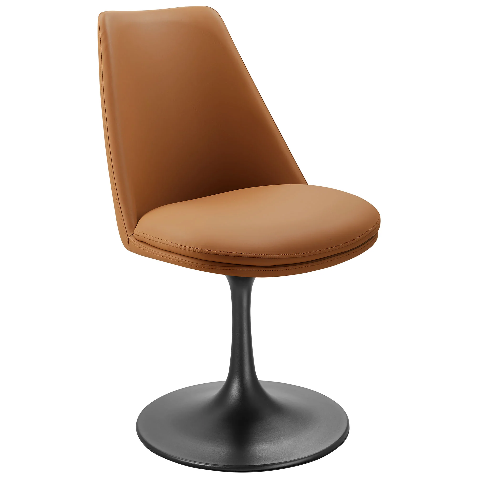 Lippa Swivel Dining Vegan Leather Side Chair by Modway - Image 11