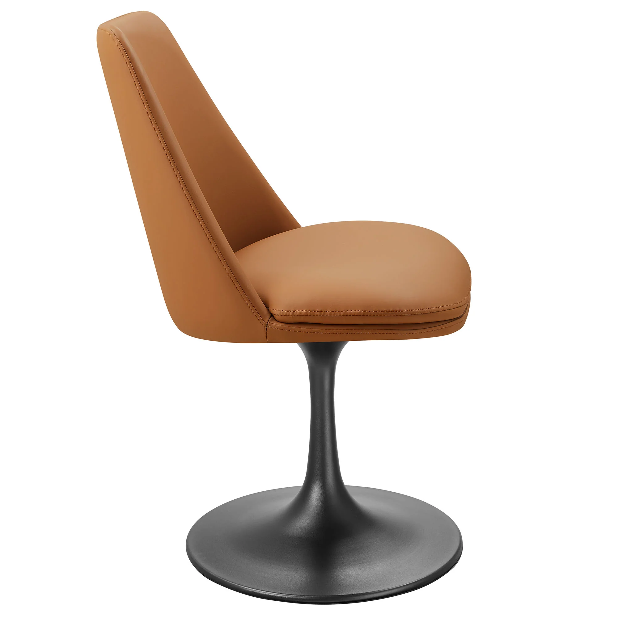 Lippa Swivel Dining Vegan Leather Side Chair by Modway - Image 12