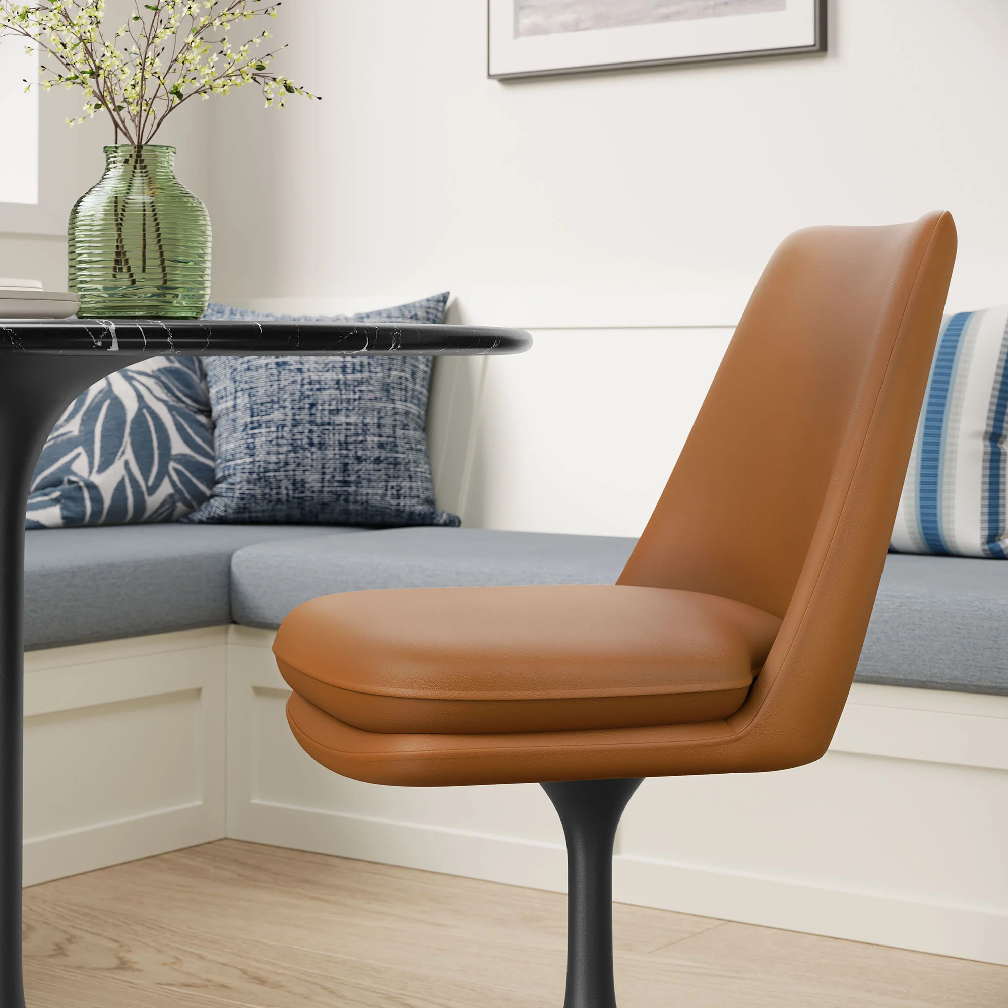 Lippa Swivel Dining Vegan Leather Side Chair by Modway - Image 17