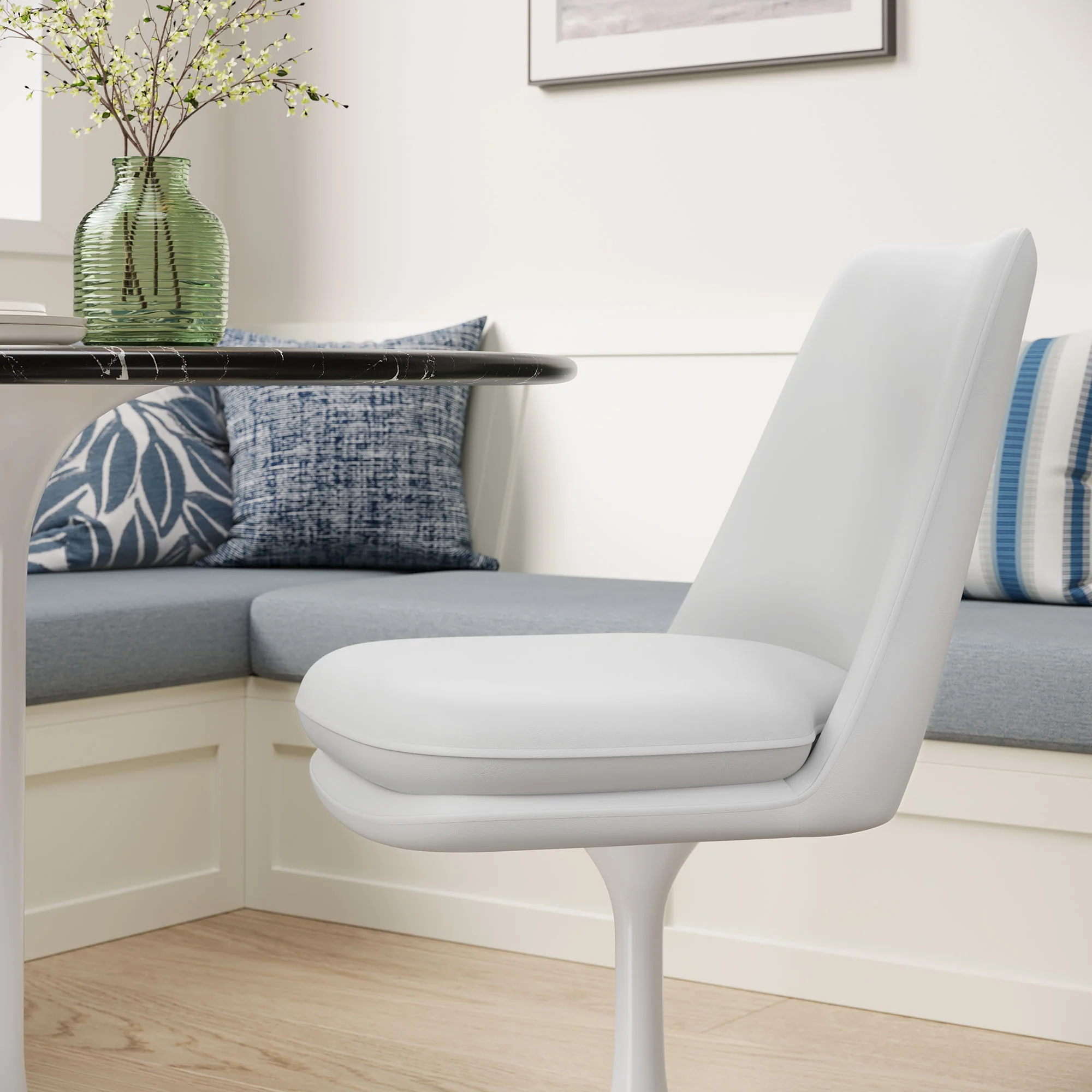 Lippa Swivel Dining Vegan Leather Side Chair by Modway - Image 27