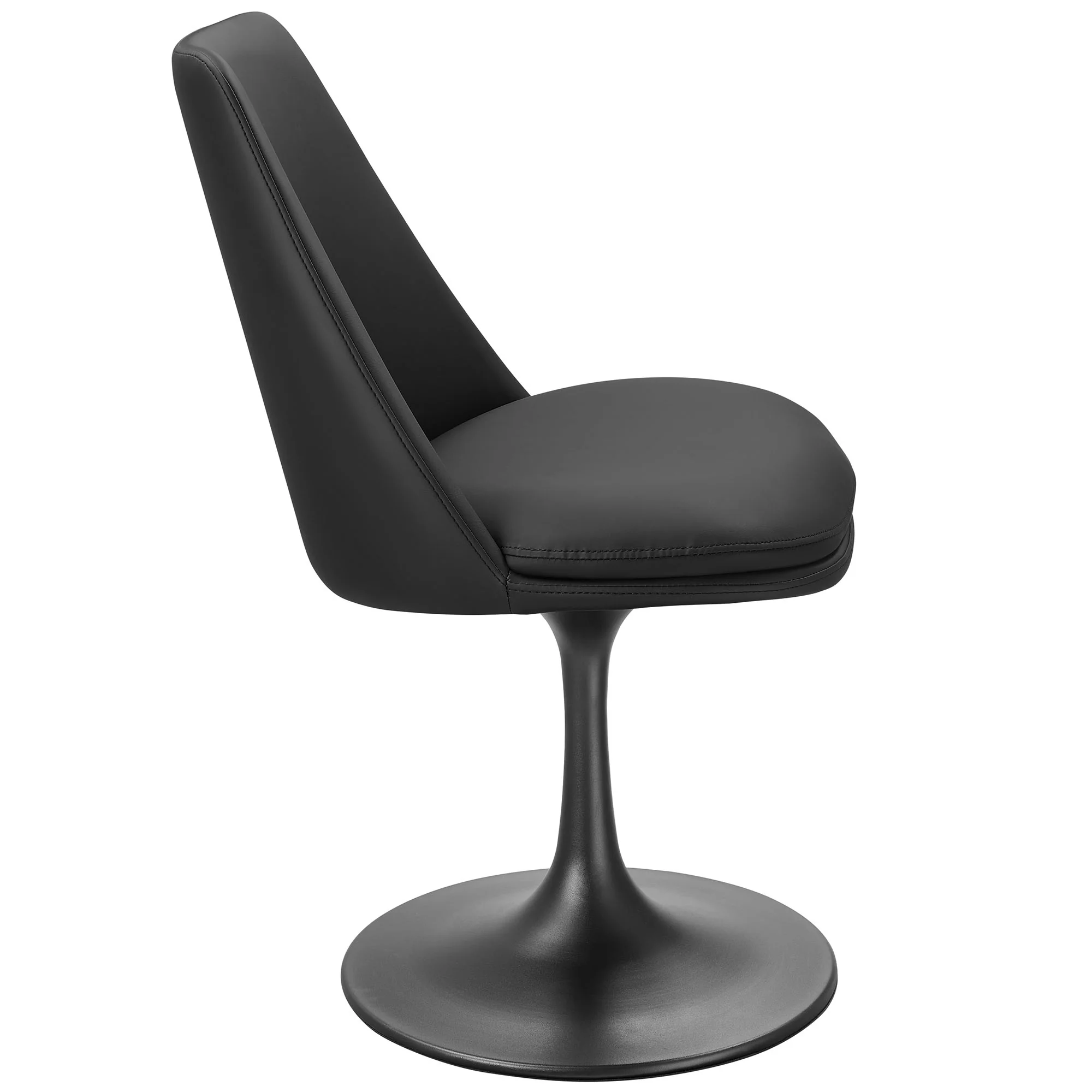 Lippa Swivel Dining Vegan Leather Side Chair by Modway - Image 3