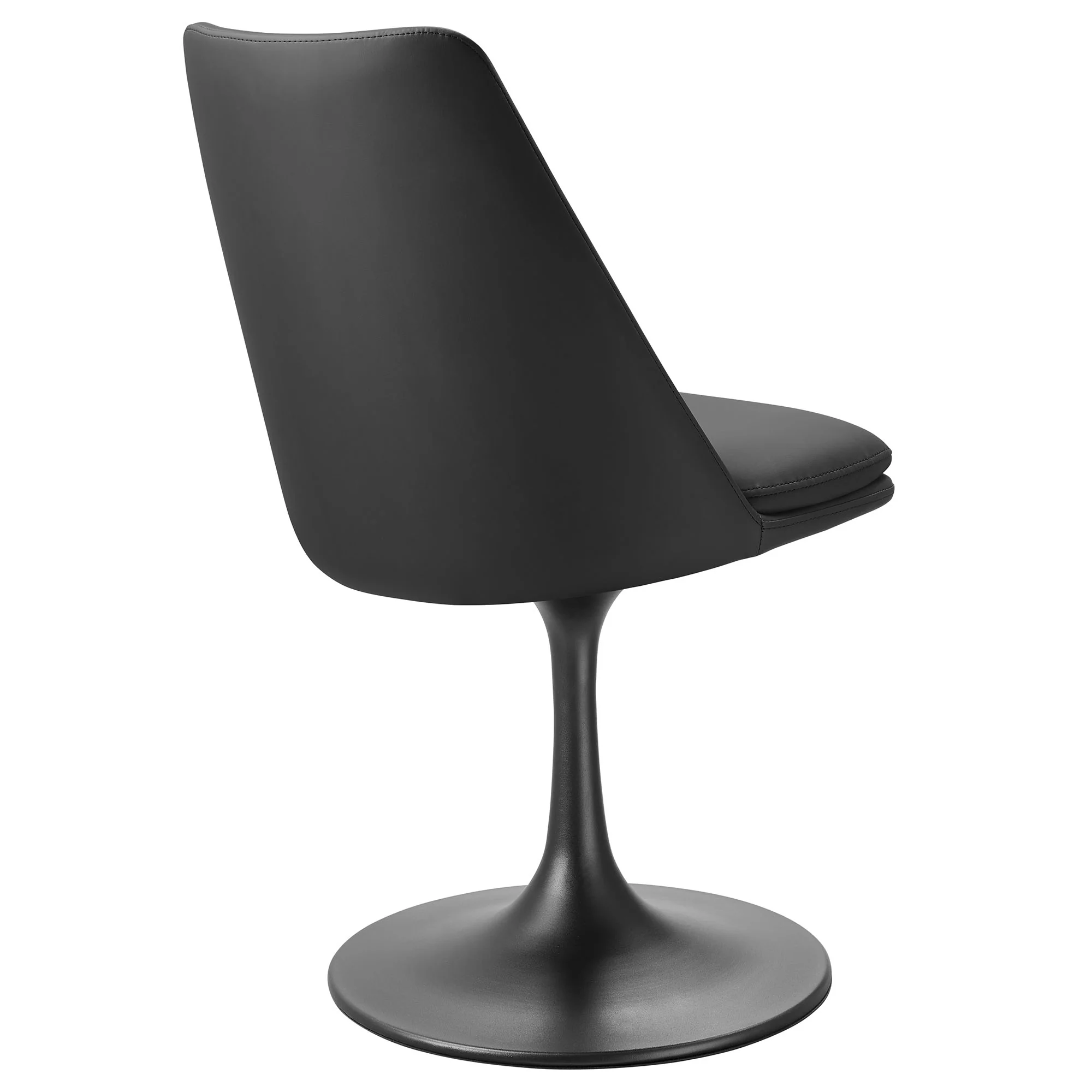 Lippa Swivel Dining Vegan Leather Side Chair by Modway - Image 4
