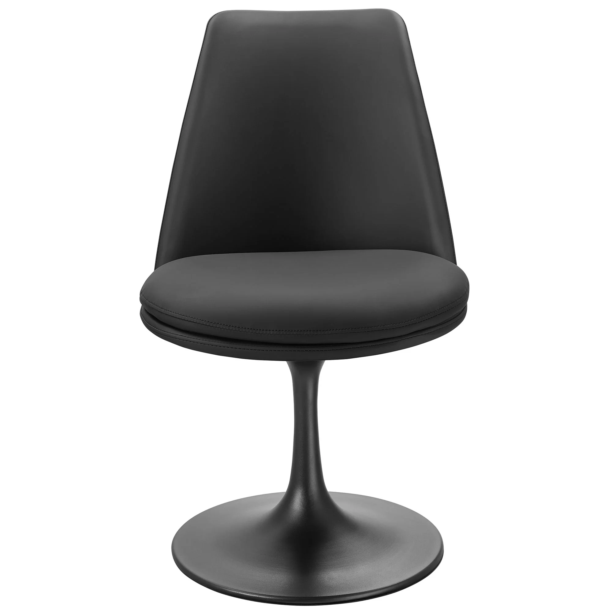 Lippa Swivel Dining Vegan Leather Side Chair by Modway - Image 5