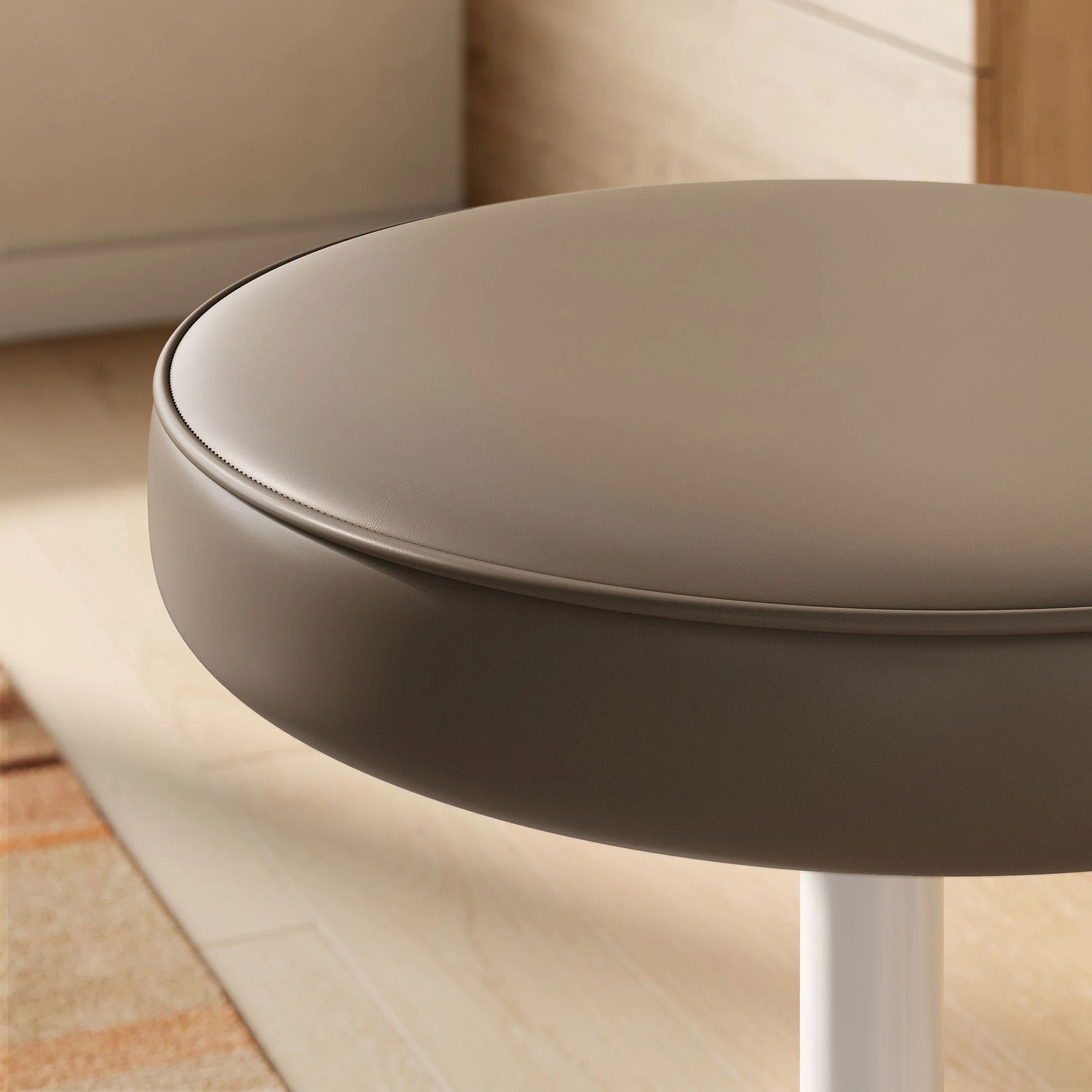 Lippa Vegan Leather Round Stool by Modway - Image 11