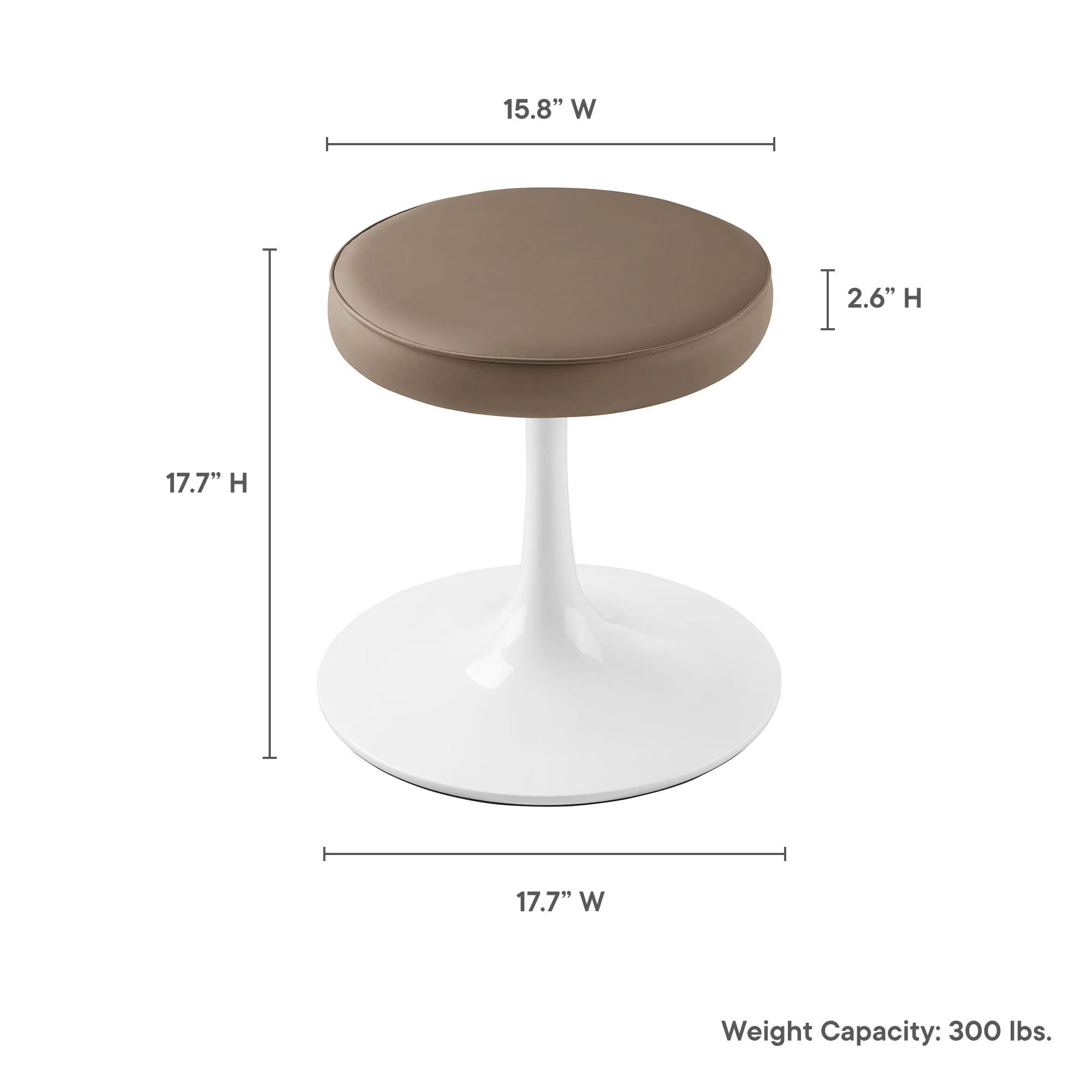 Lippa Vegan Leather Round Stool by Modway - Image 14
