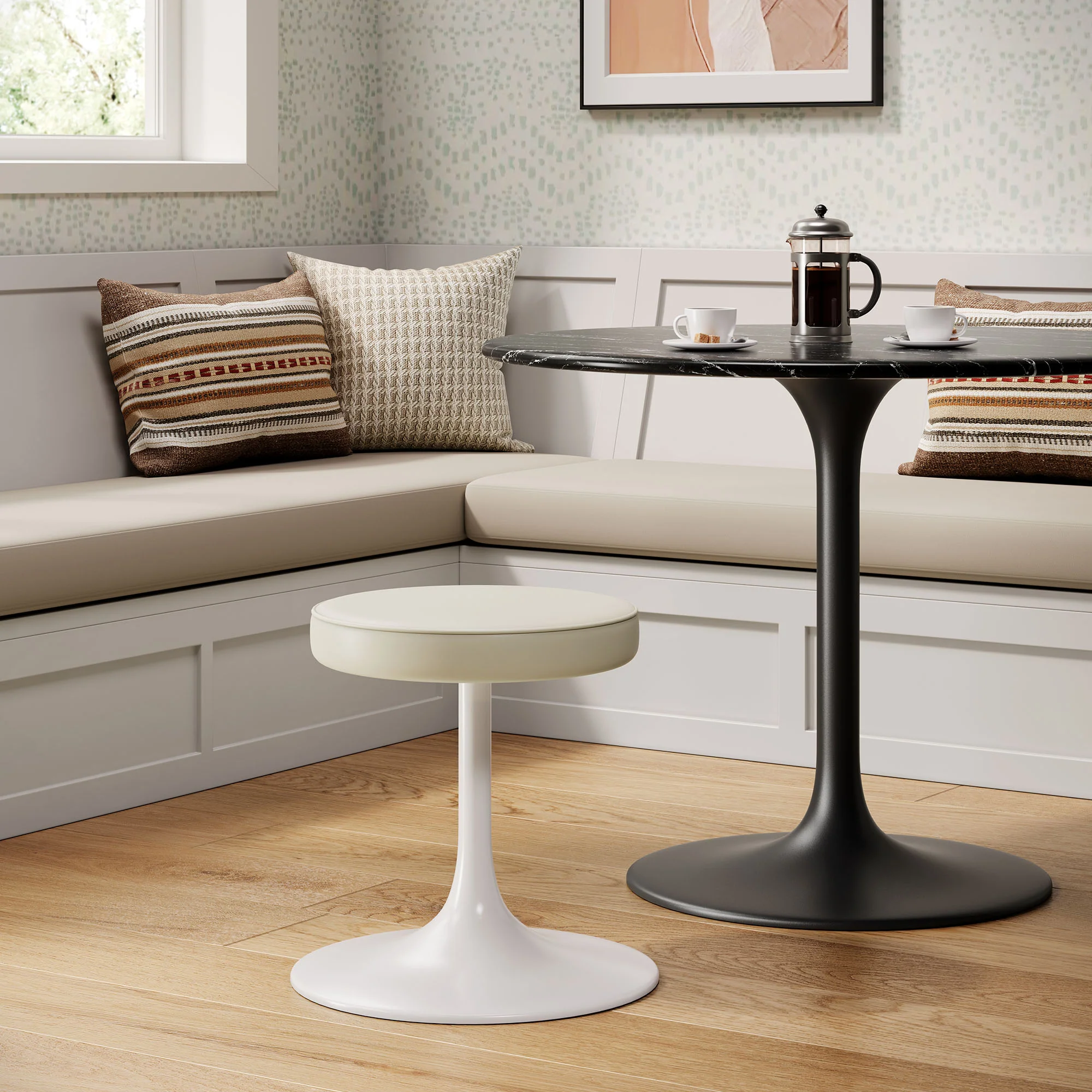 Lippa Vegan Leather Round Stool by Modway - Image 19