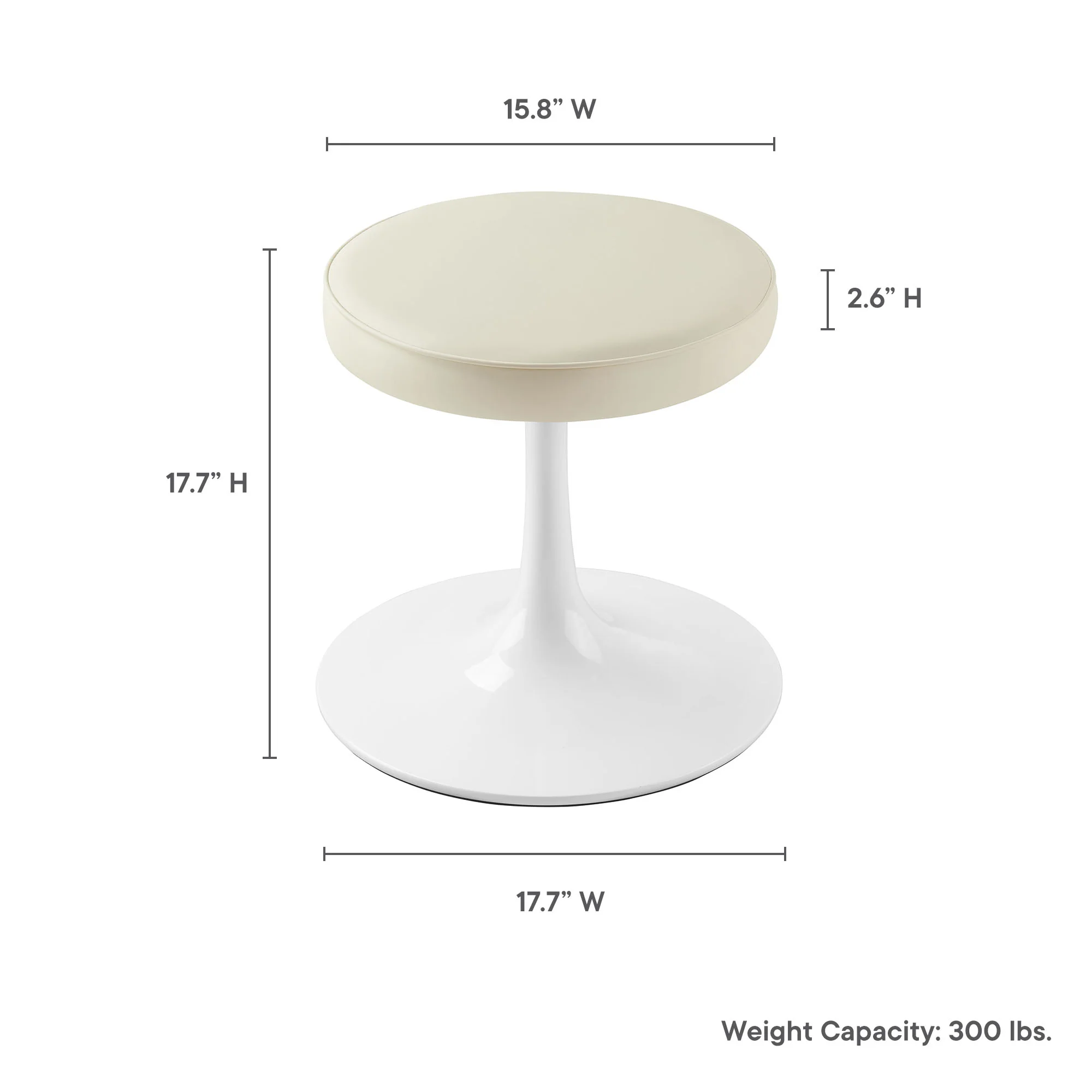 Lippa Vegan Leather Round Stool by Modway - Image 21