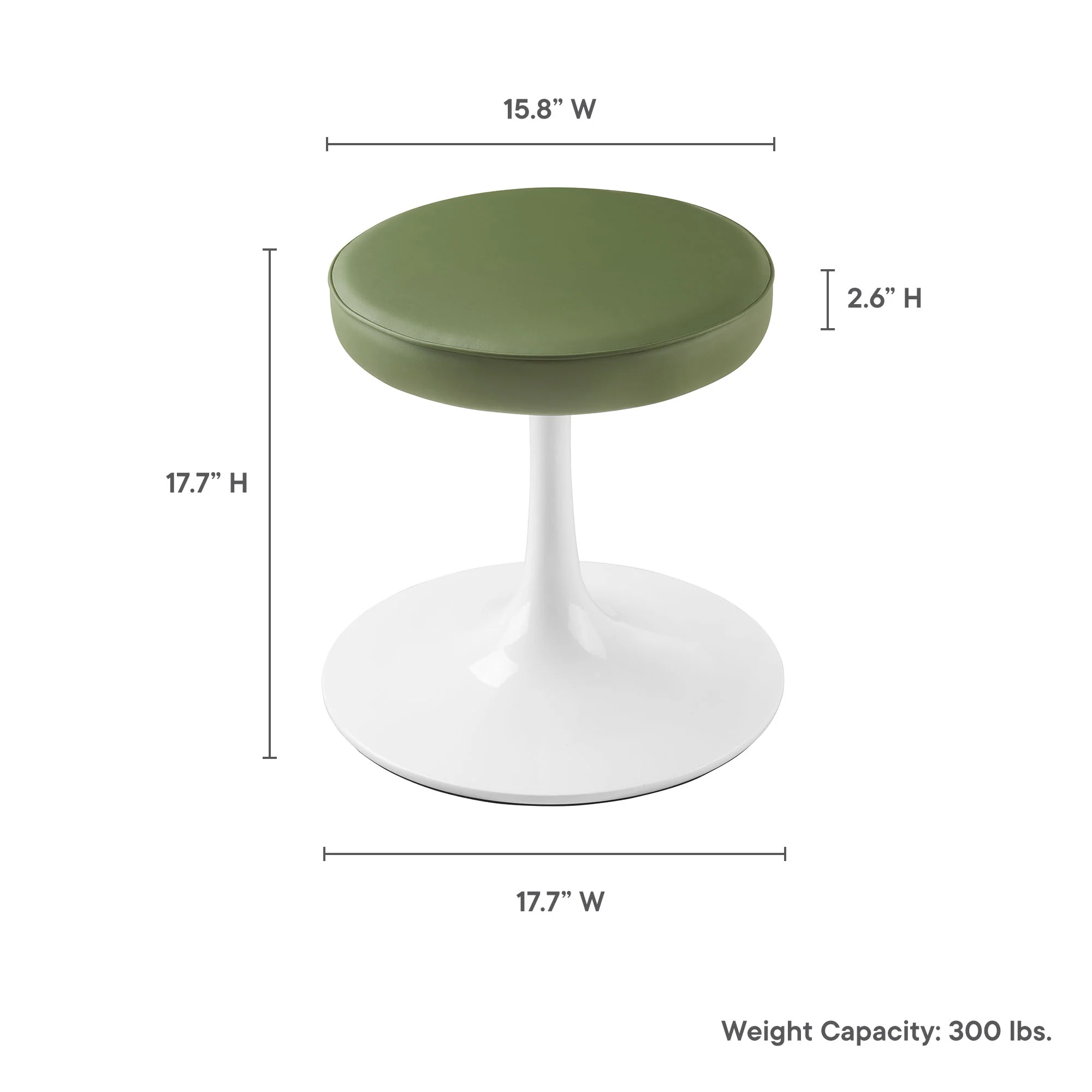 Lippa Vegan Leather Round Stool by Modway - Image 7