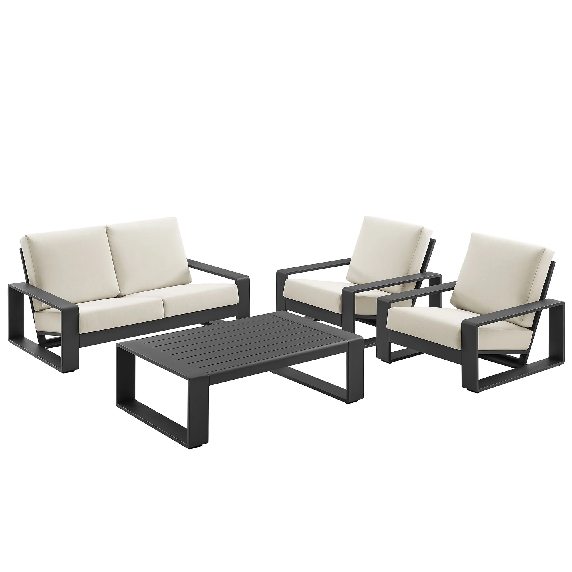 Lirienne 4-Piece Outdoor Patio Aluminum Furniture Set by Modway - Image 2
