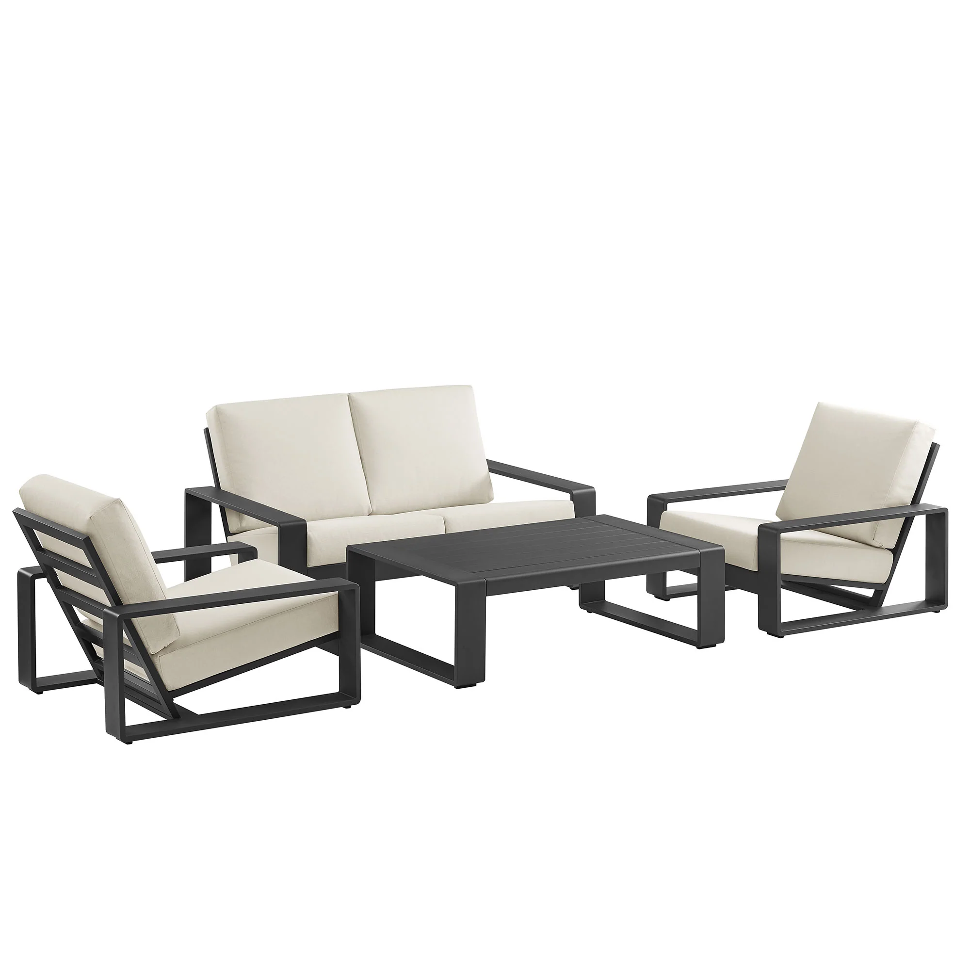 Lirienne 4-Piece Outdoor Patio Aluminum Furniture Set by Modway - Image 3