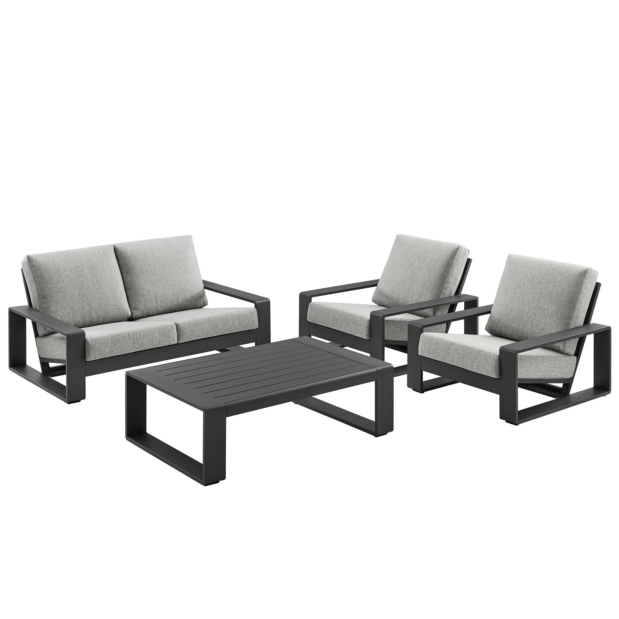 Lirienne 4-Piece Outdoor Patio Aluminum Furniture Set by Modway - Image 5