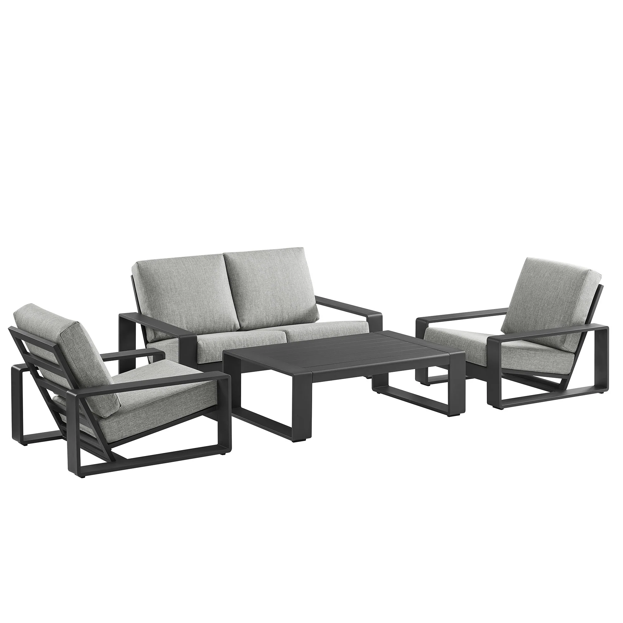 Lirienne 4-Piece Outdoor Patio Aluminum Furniture Set by Modway - Image 6