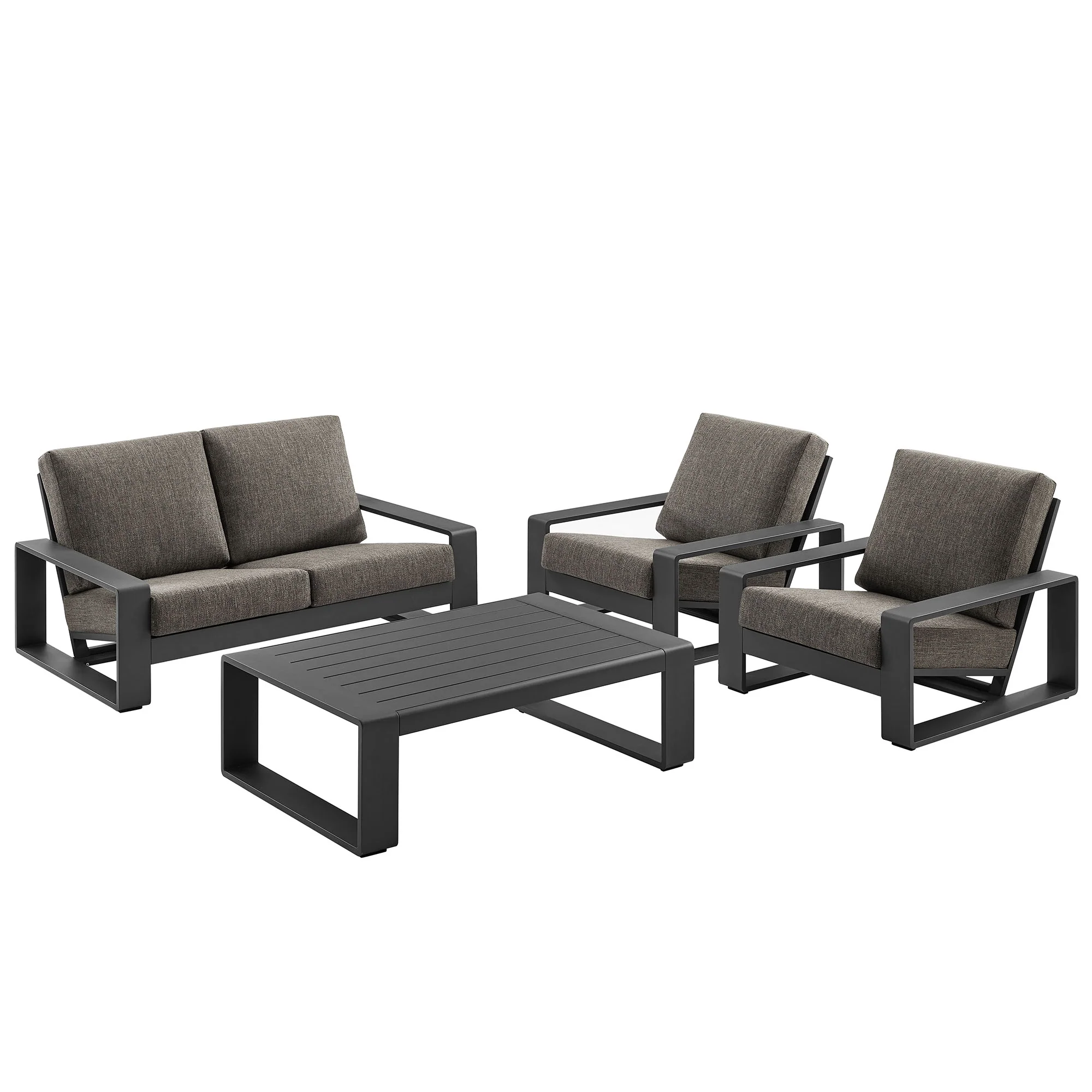 Lirienne 4-Piece Outdoor Patio Aluminum Furniture Set by Modway - Image 9