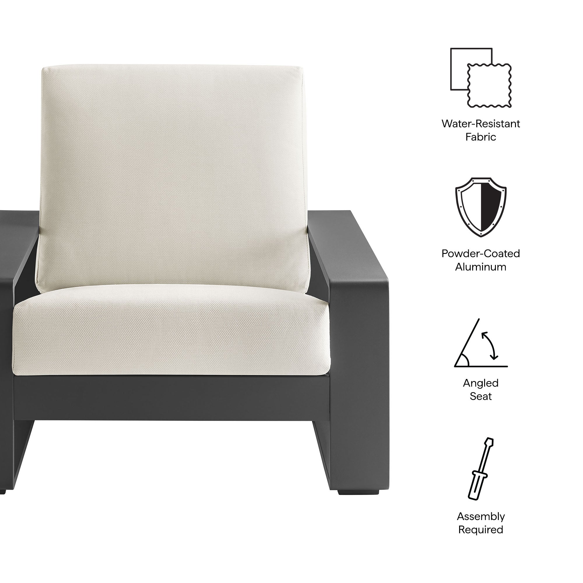Lirienne Outdoor Patio Aluminum Armchair by Modway - Image 8