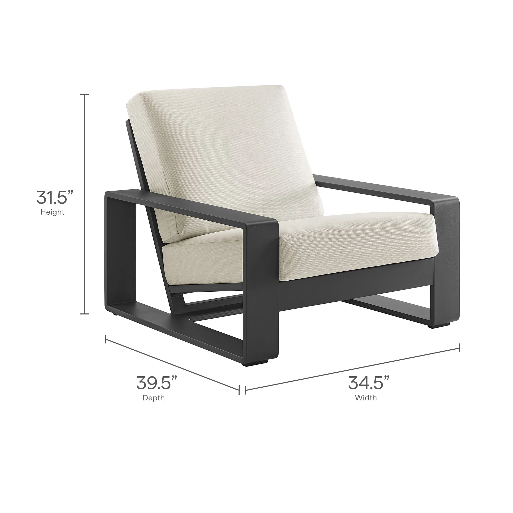 Lirienne Outdoor Patio Aluminum Armchair by Modway - Image 9
