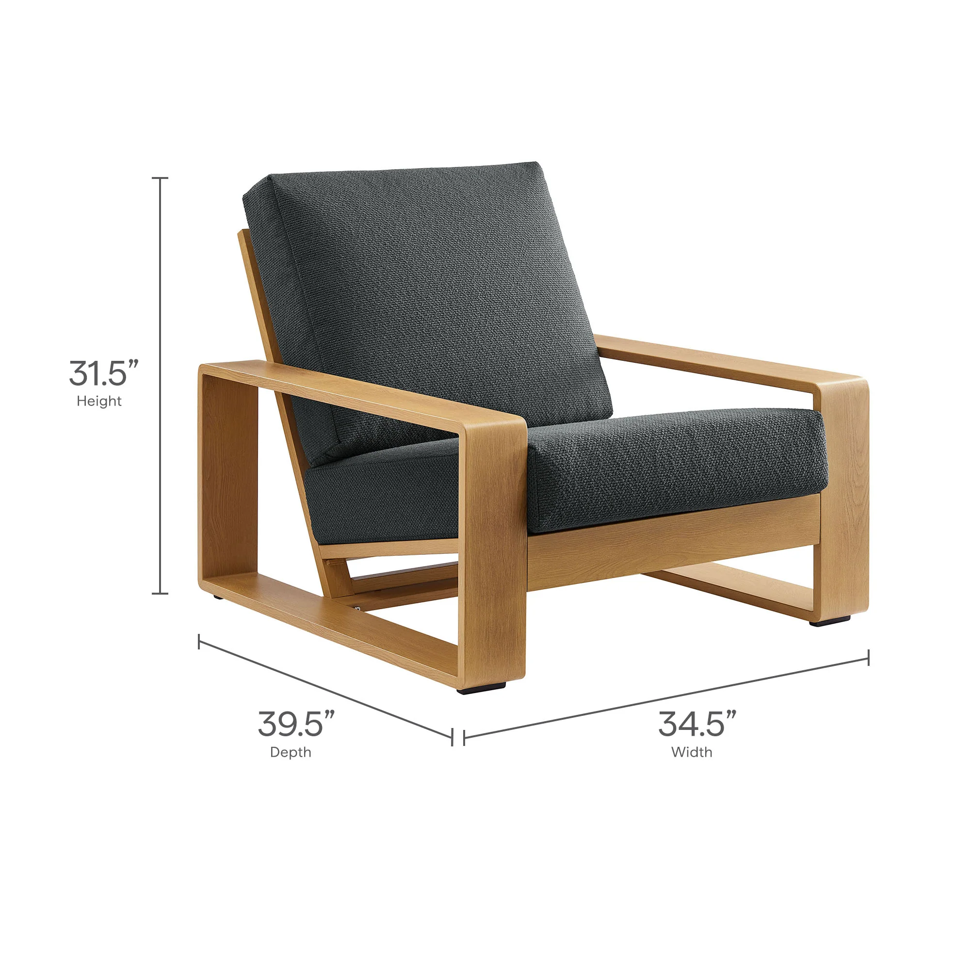 Lirienne Outdoor Patio Aluminum Faux Wood Armchair by Modway - Image 9