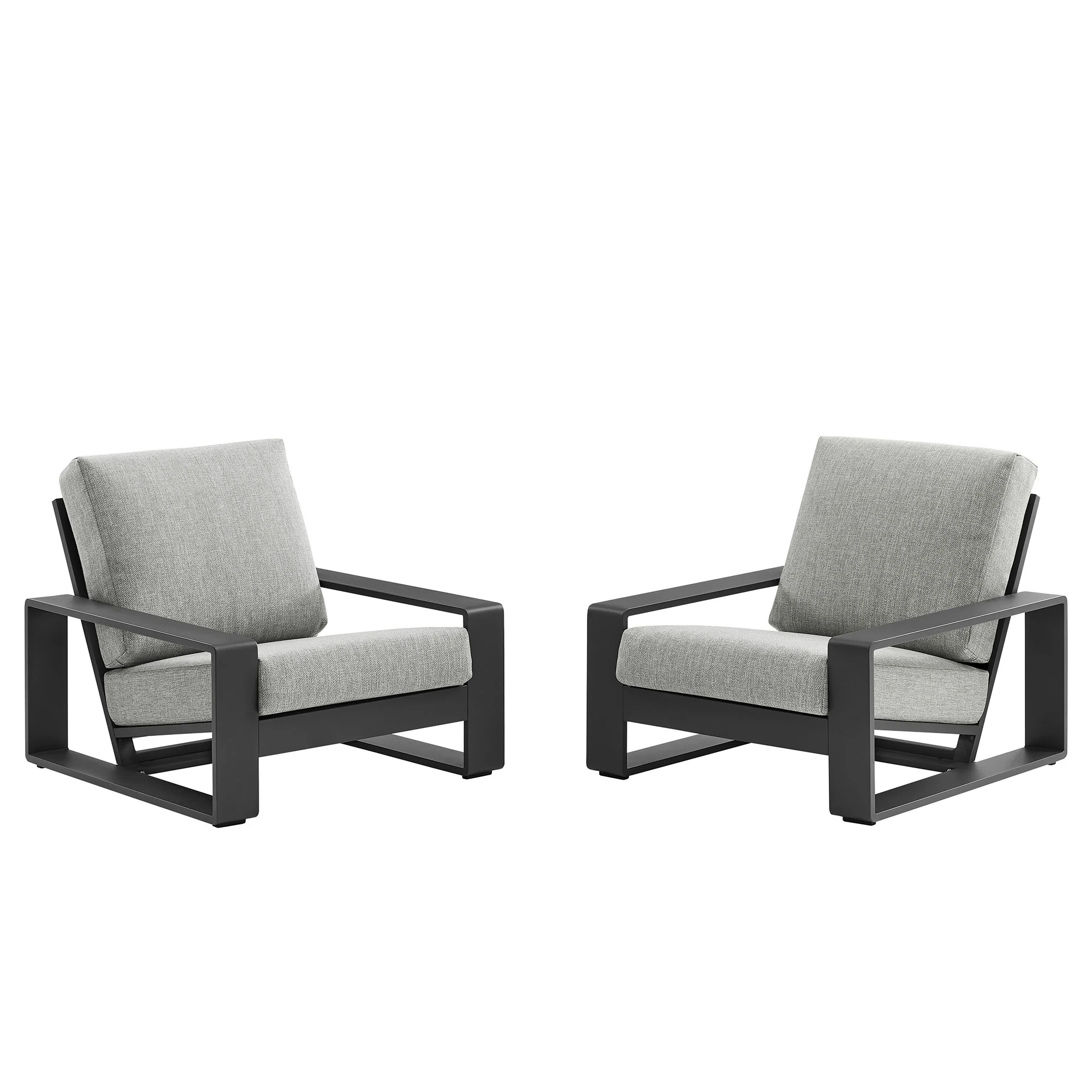 Lirienne Outdoor Patio Aluminum Faux Wood Armchairs Set of 2 by Modway - Image 4