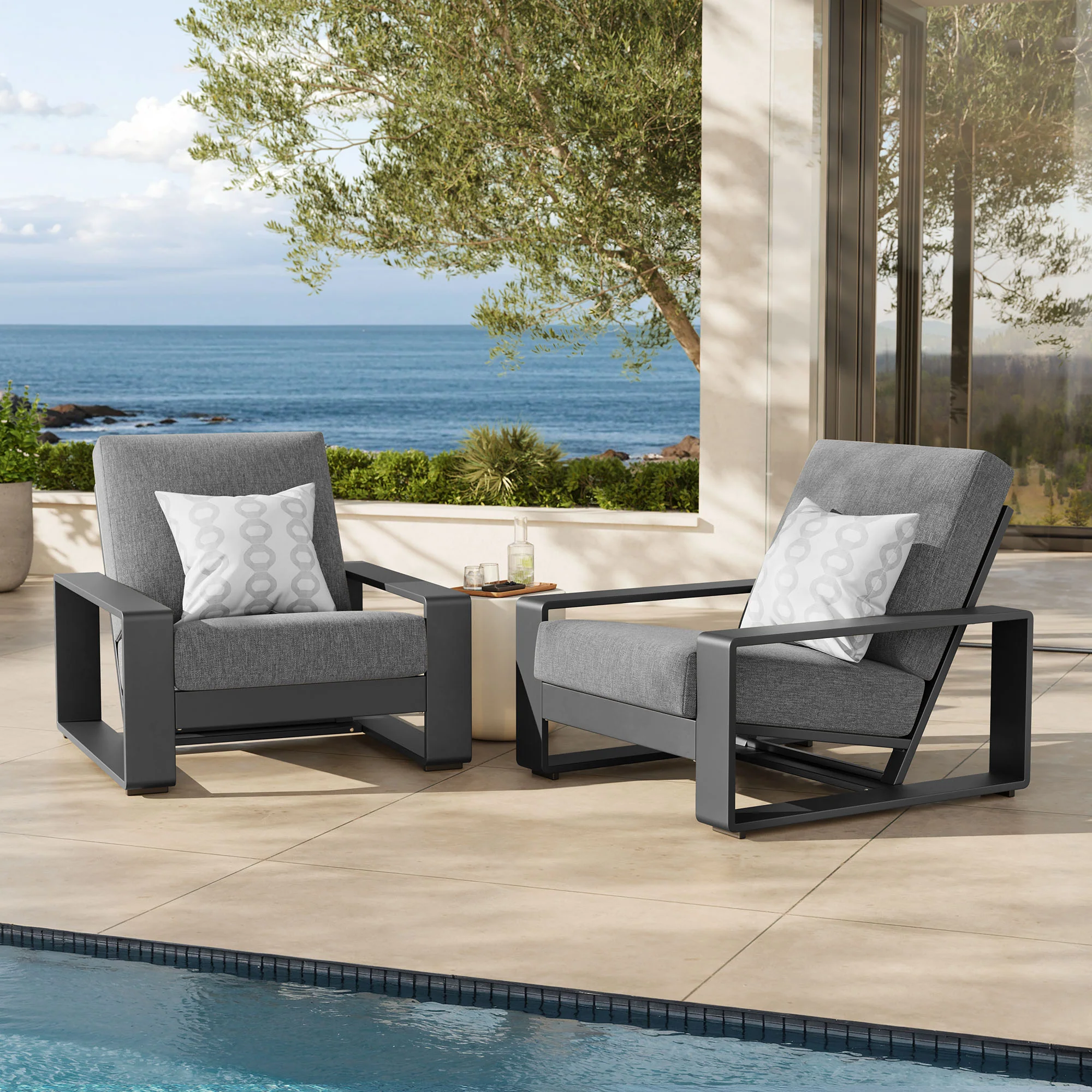 Lirienne Outdoor Patio Aluminum Faux Wood Armchairs Set of 2 by Modway - Image 5