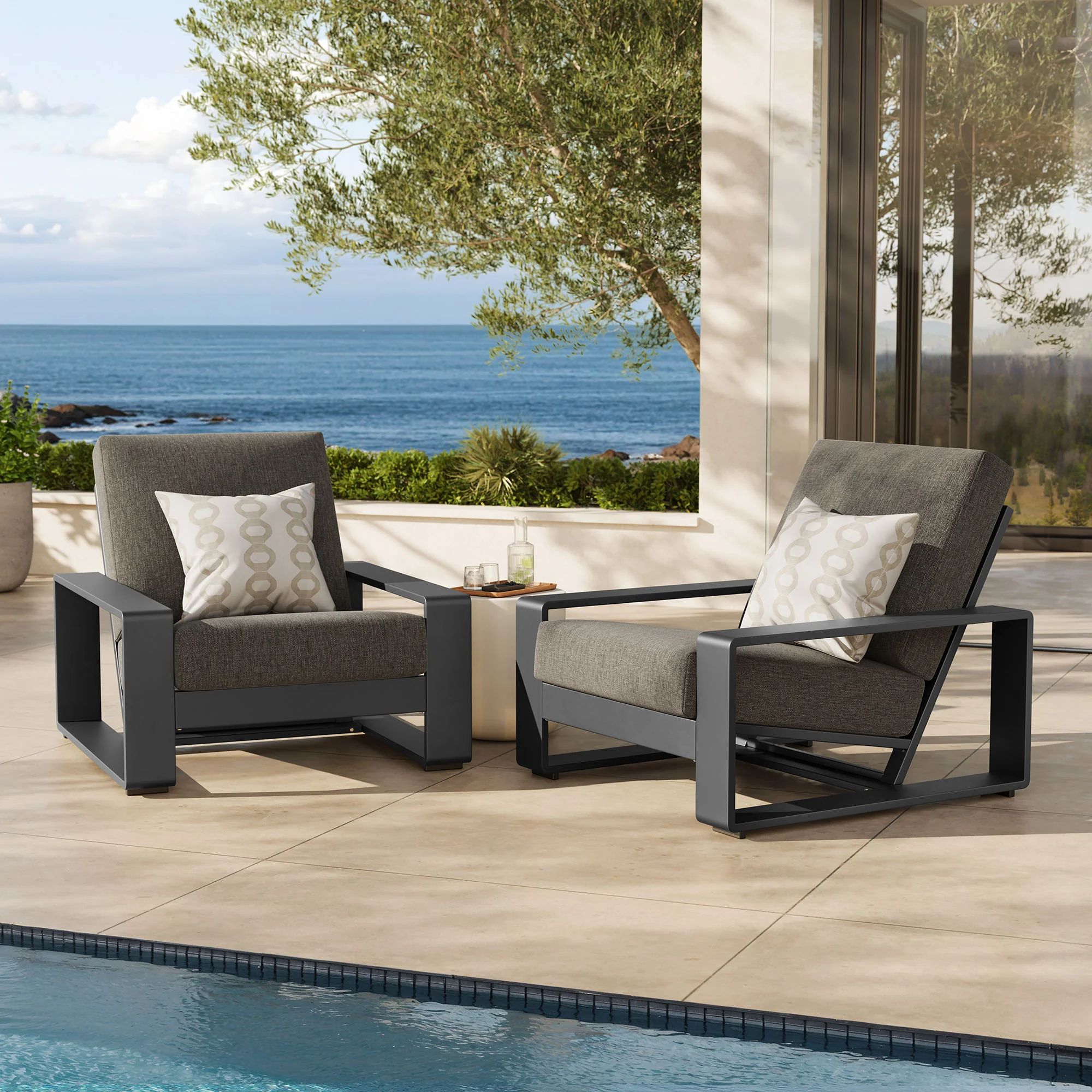 Lirienne Outdoor Patio Aluminum Faux Wood Armchairs Set of 2 by Modway - Image 8