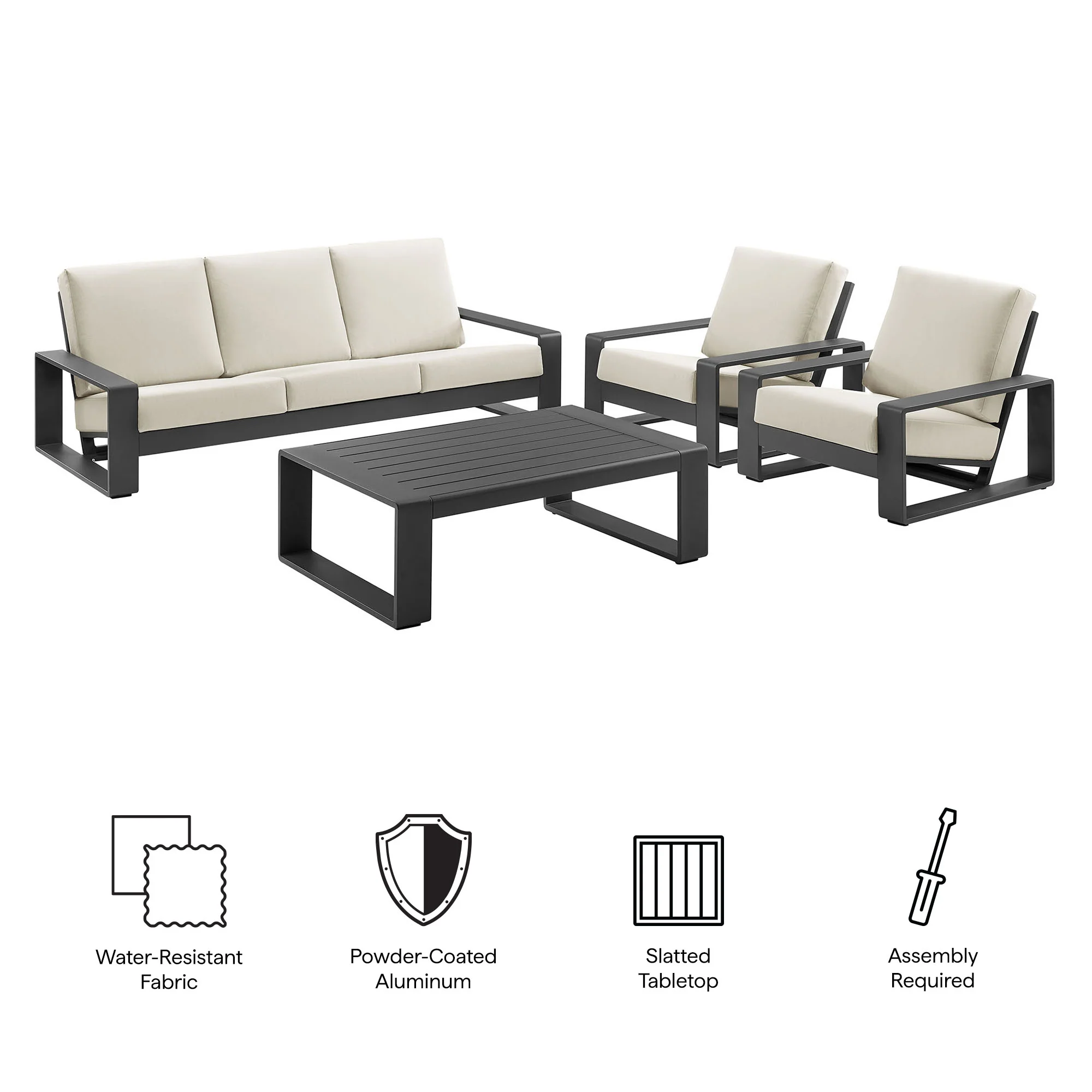 Lirienne Outdoor Patio Aluminum Faux Wood Armchairs Set of 2 by Modway - Image 10