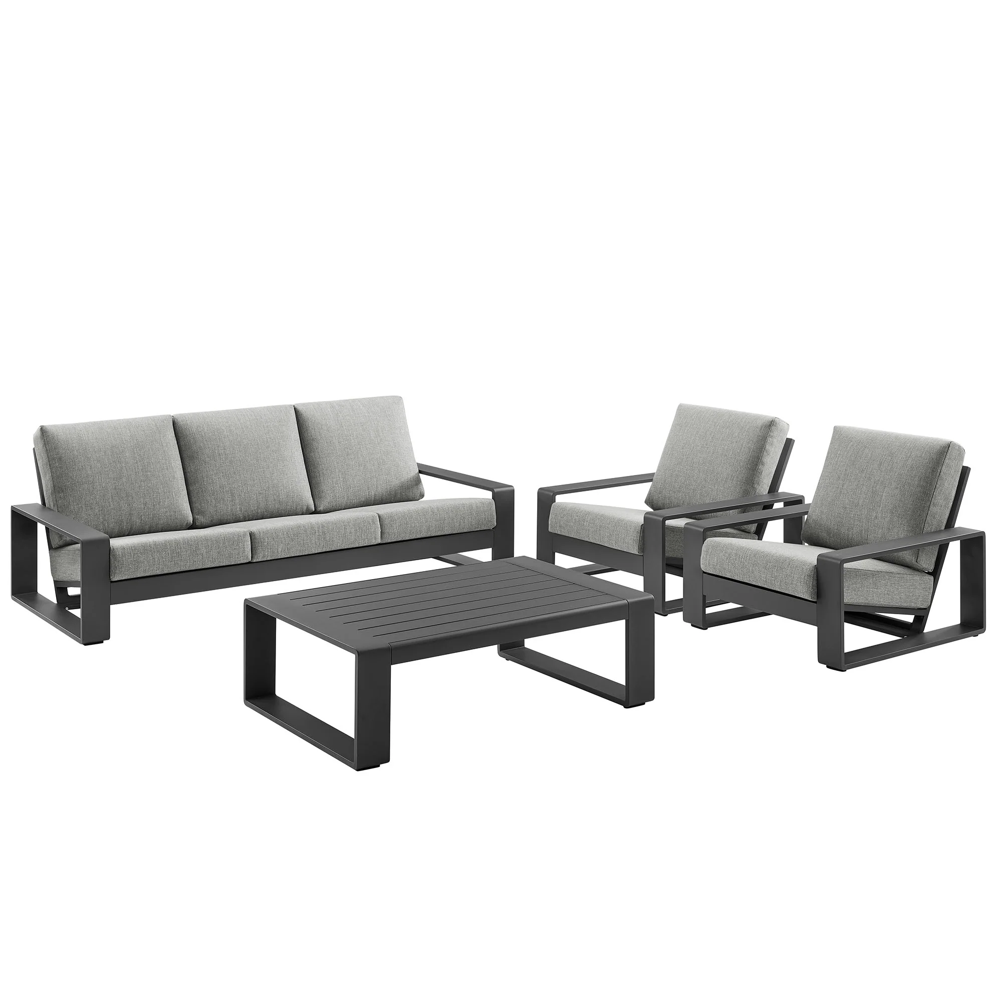 Lirienne Outdoor Patio Aluminum Faux Wood Armchairs Set of 2 by Modway - Image 11