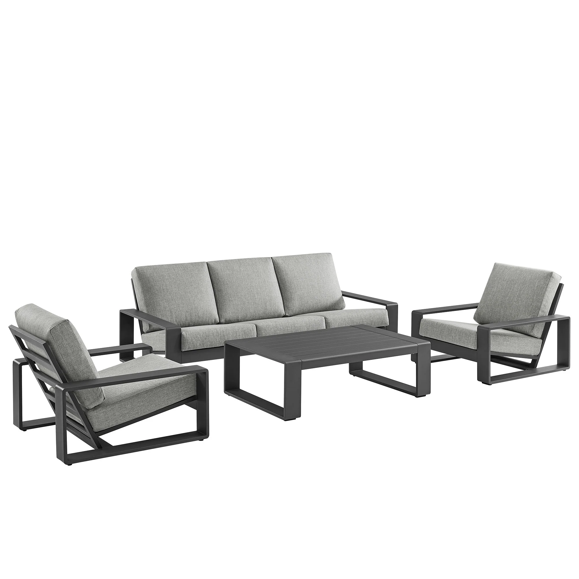 Lirienne Outdoor Patio Aluminum Faux Wood Armchairs Set of 2 by Modway - Image 12